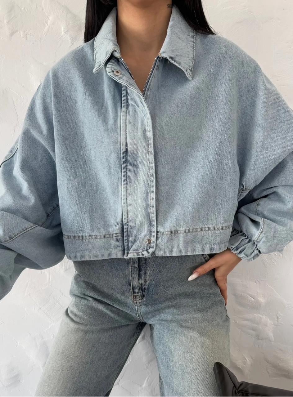 Balon Kol Denim Ceket