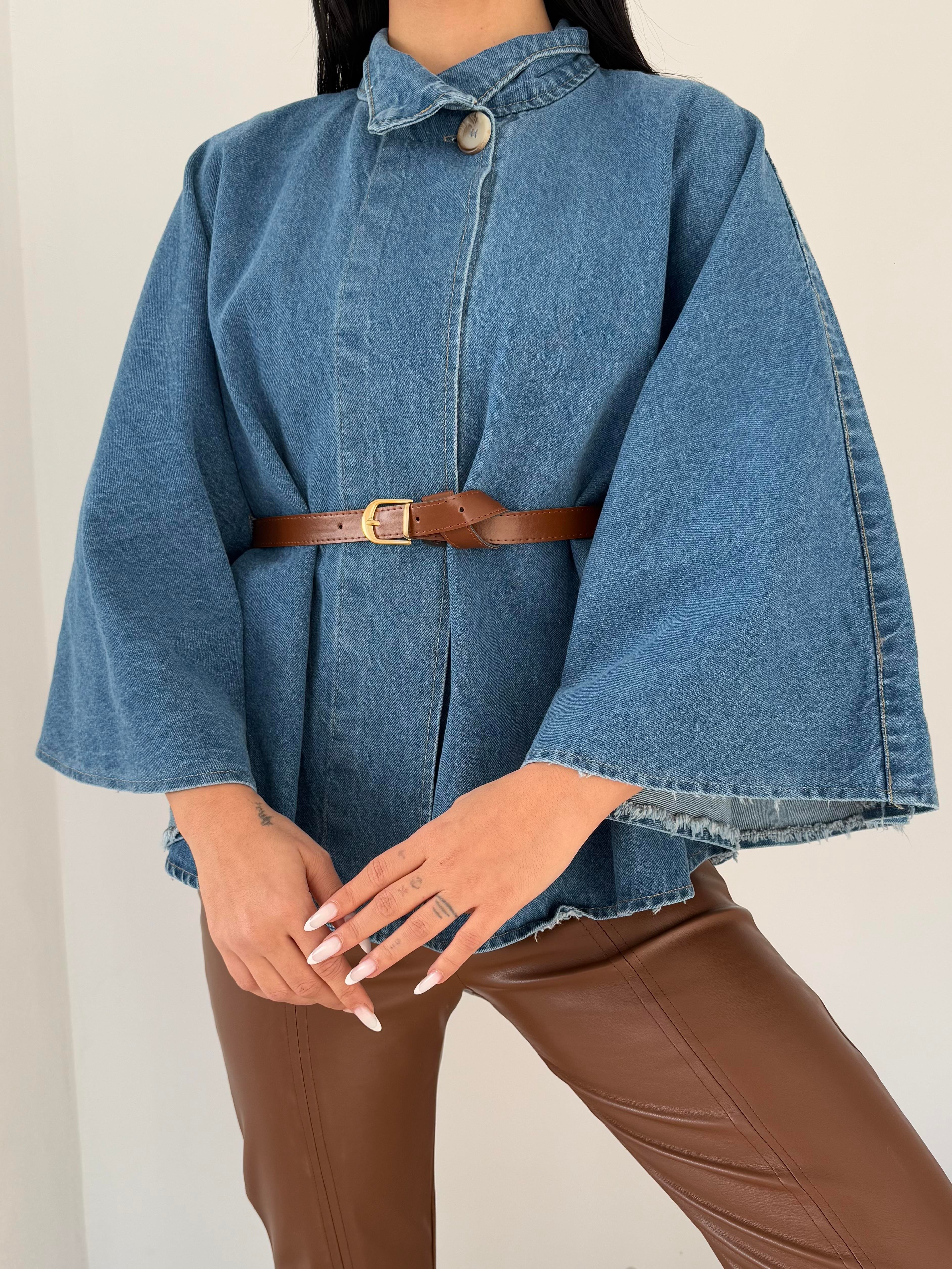 Kemerli Denim Panço