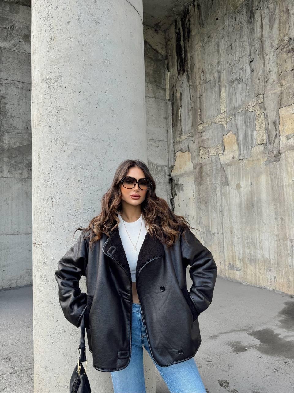 Oversize İçi Yünlü Ceket