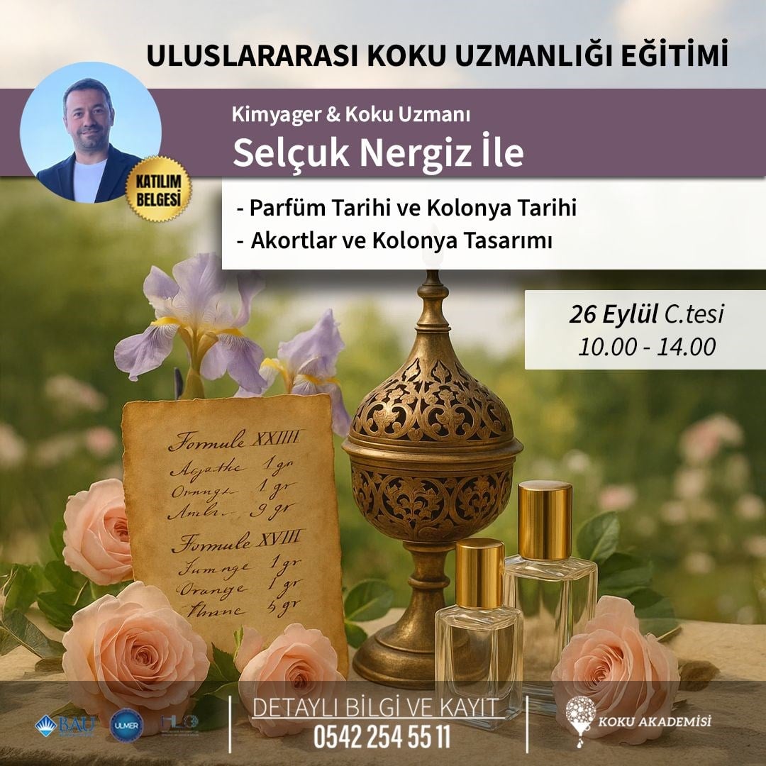 Bihter Türkan ERGÜL Parfüm Tasarım  ve Kolonya Tarihi