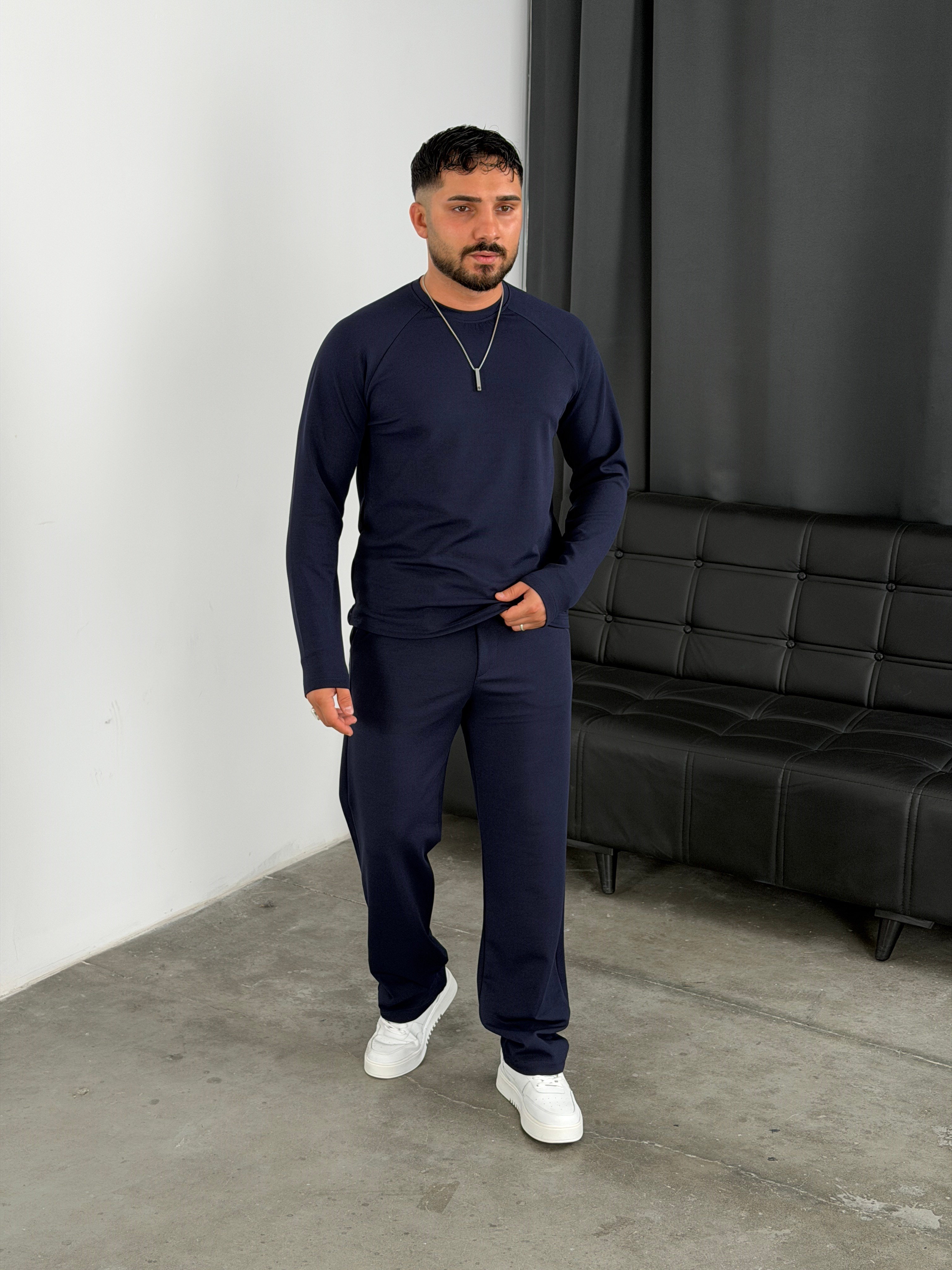 Crap Uzun Kol Basic Takım Lacivert