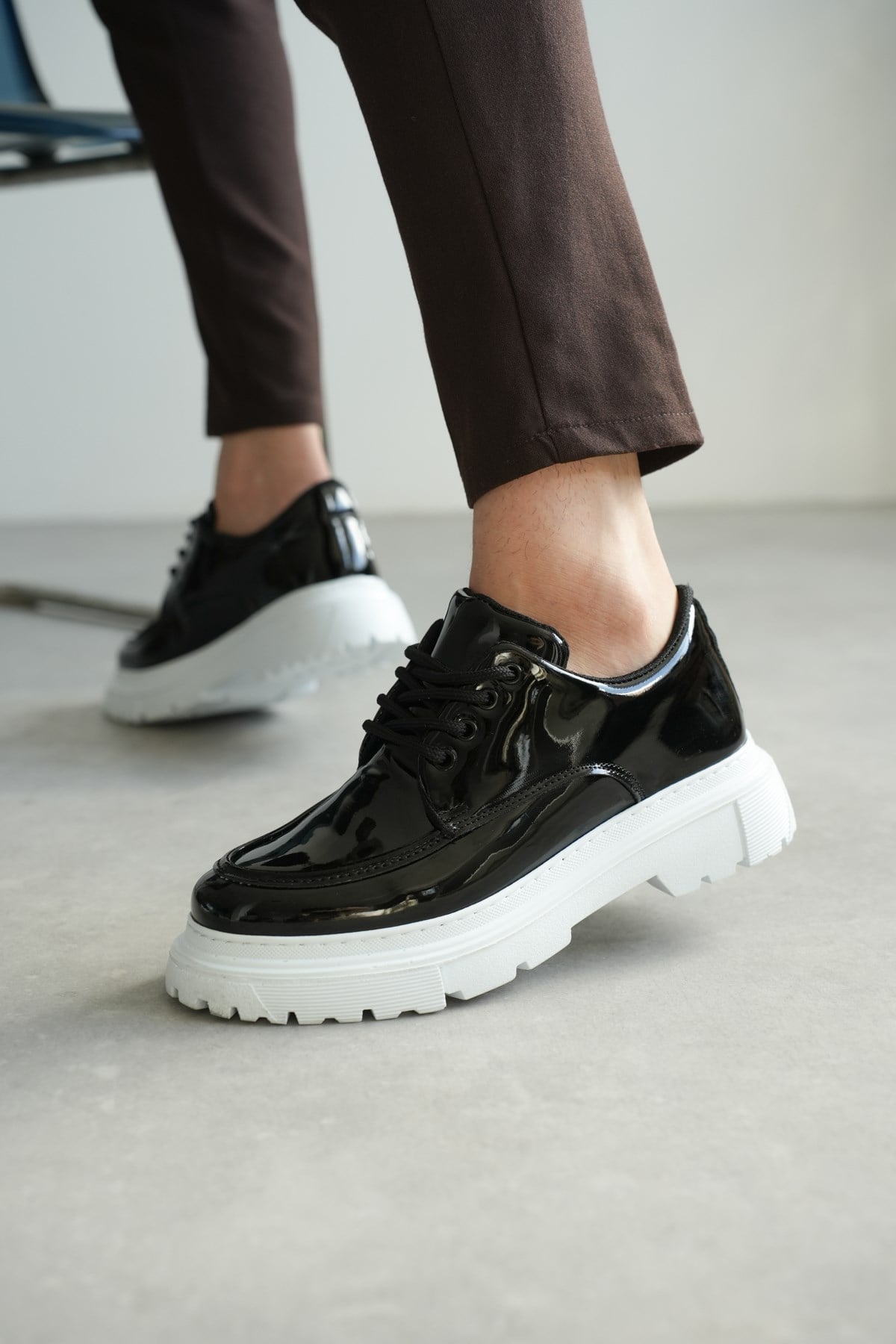 KALIN TABAN B2 MODEL TABAN BEYAZ SİYAH RUGAN AYAKKABI