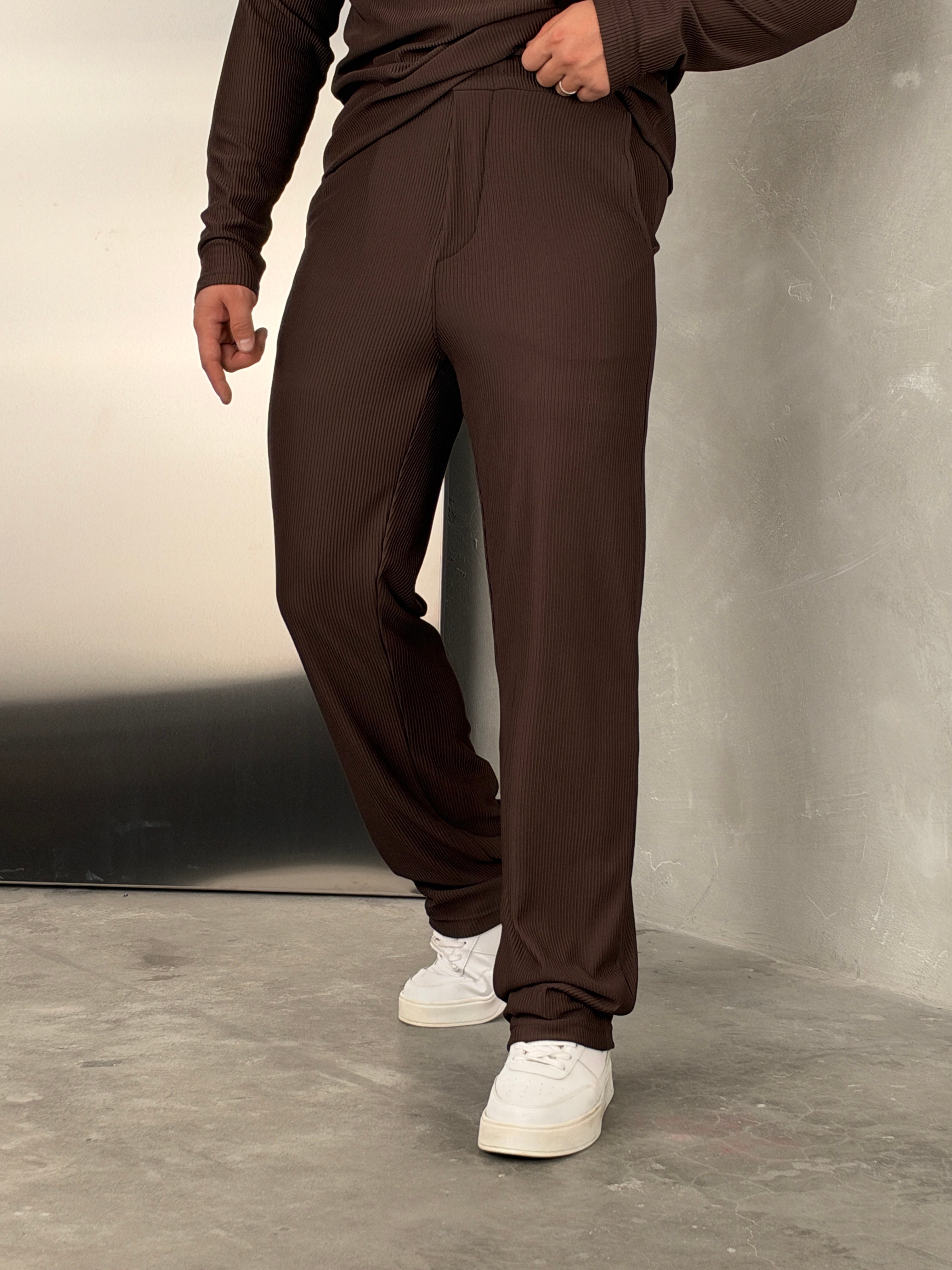 Ottoman Henley Model Takım Acı Kahve