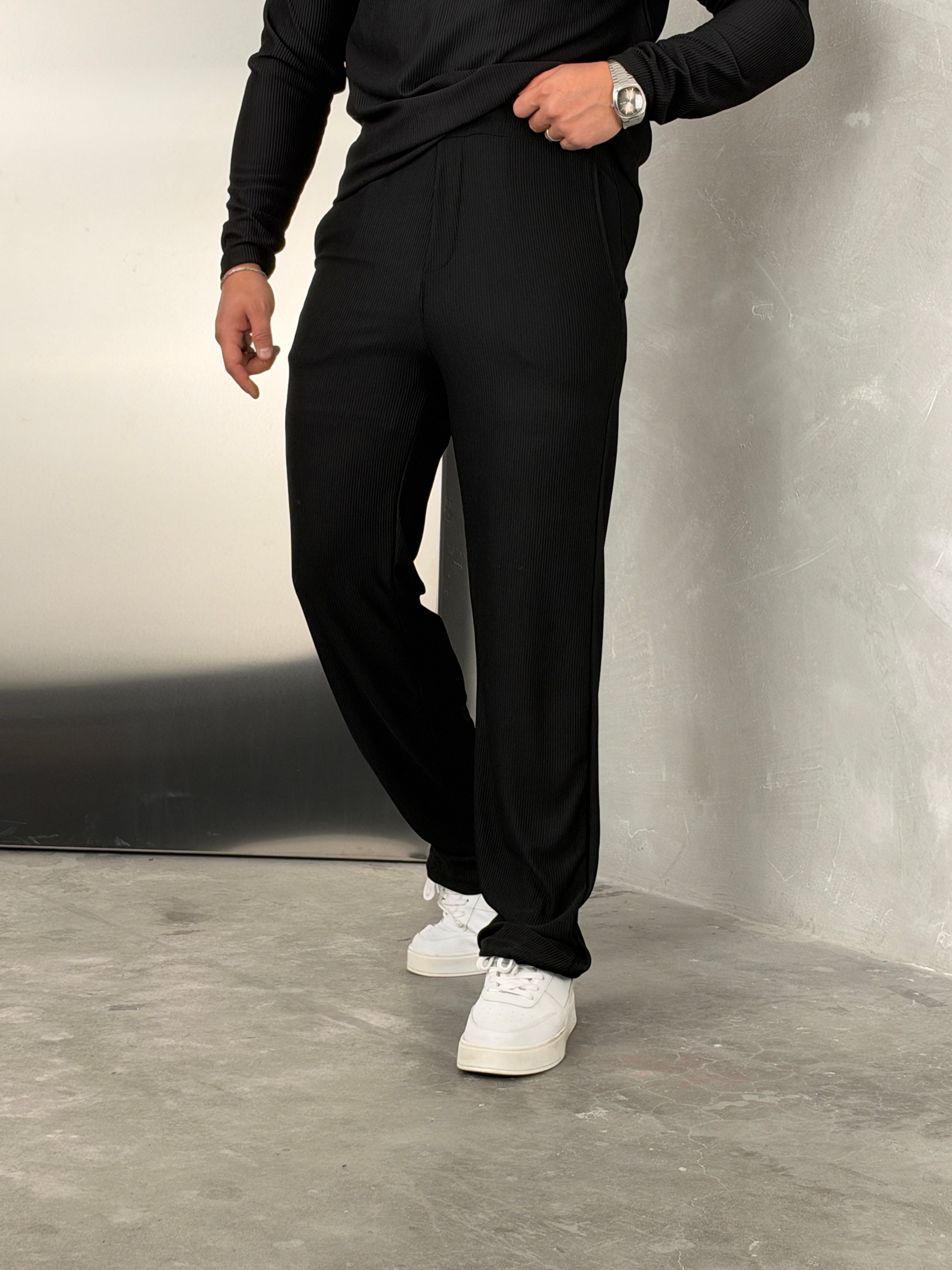 Ottoman Henley Model Takım Siyah
