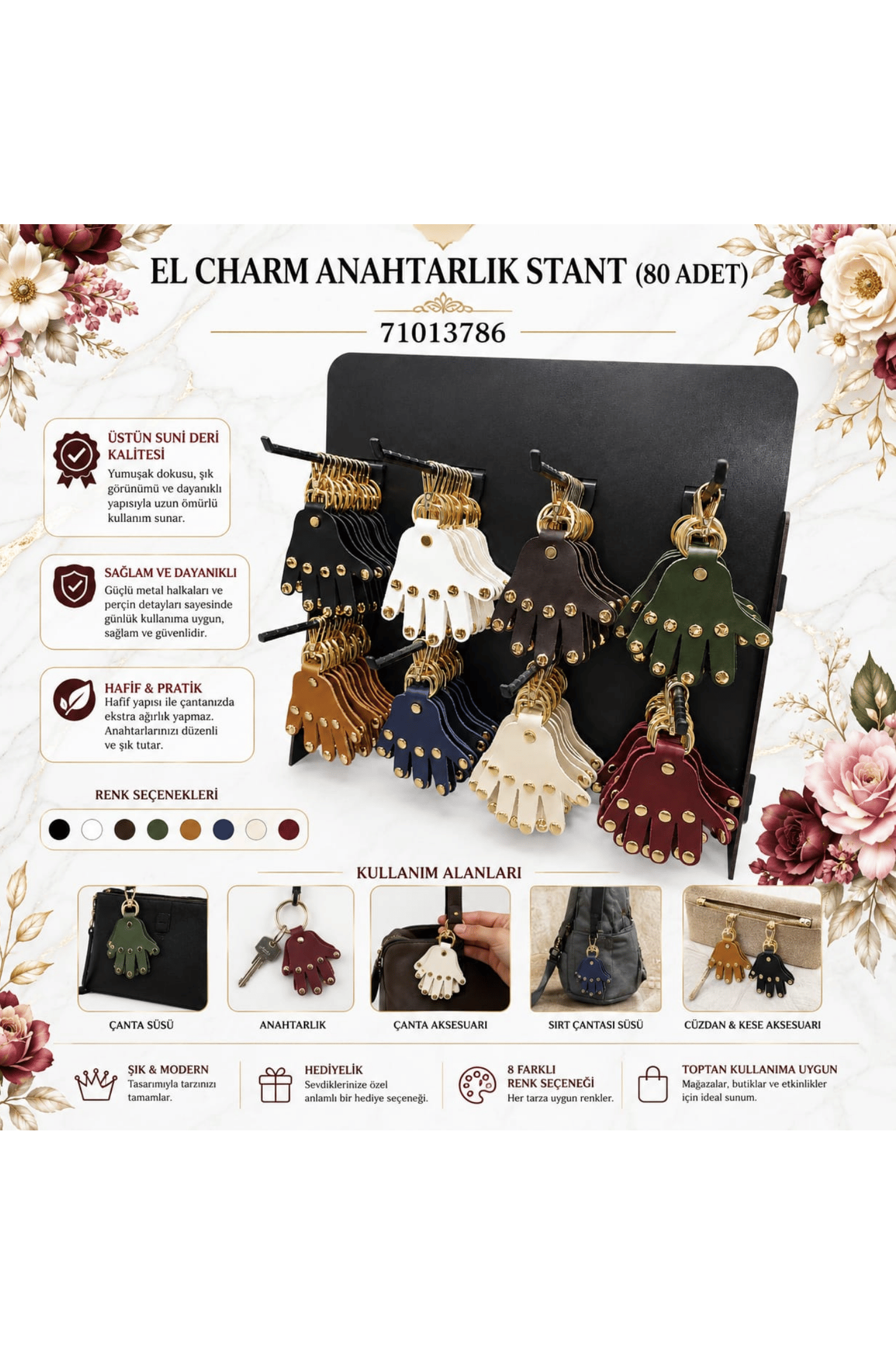 EL CHARM ANAHTARLIK STANT (80 ADET)