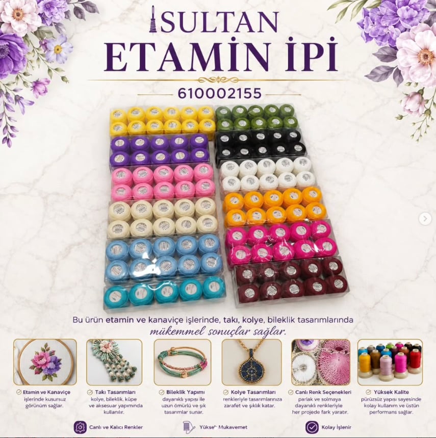 SULTAN ETAMİN İPİ 10LU KUTU