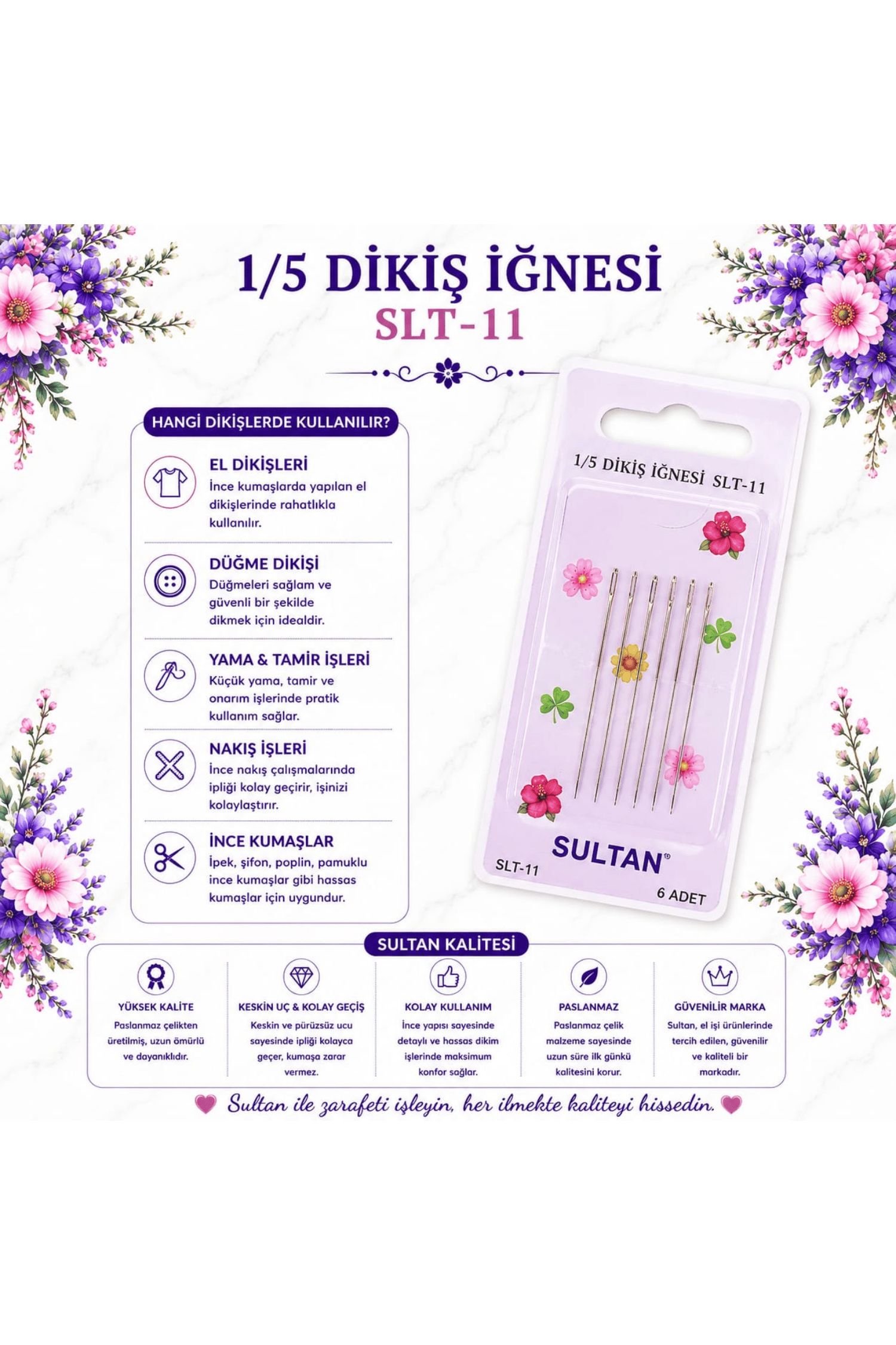SULTAN 1/5 DİKİŞ İĞNESİ SLT-11