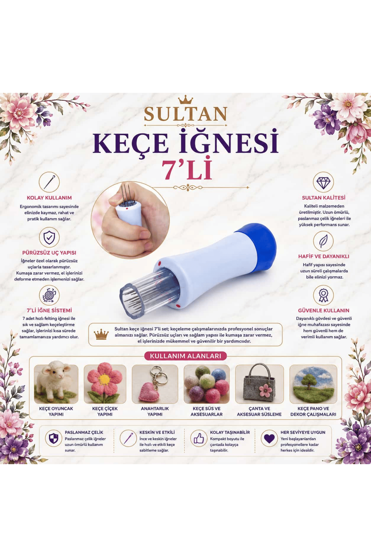 SKC KEÇE İĞNESİ 7 Lİ MAKİNE