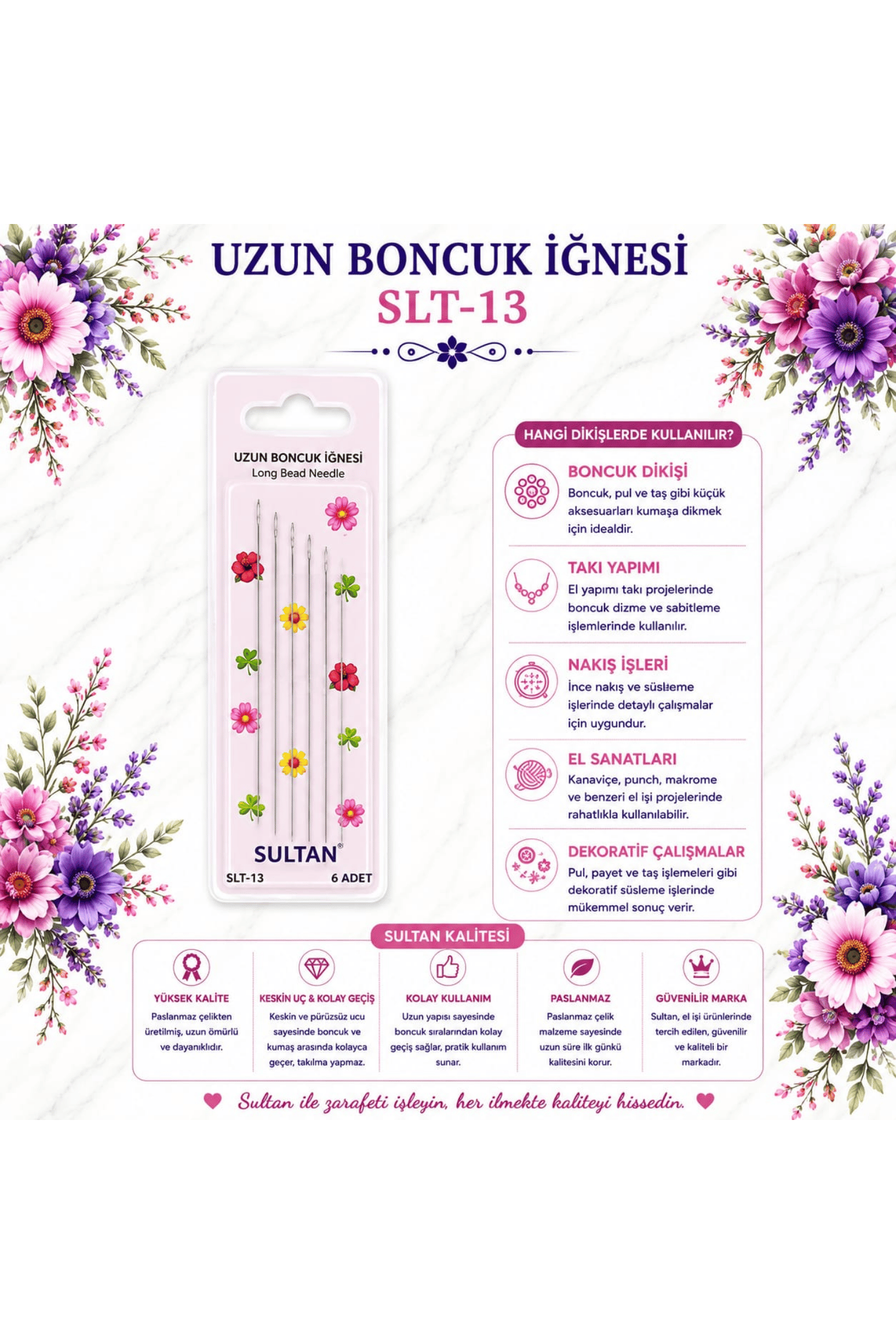 SULTAN UZUN BONCUK İĞNESİ SLT-13