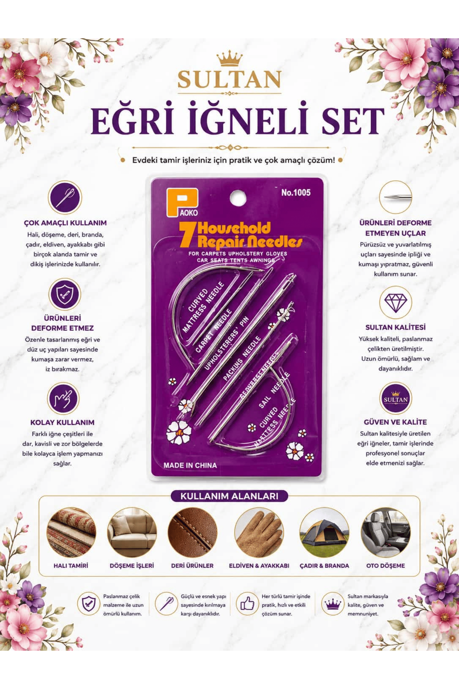 EĞRİ İĞNELİ SET KOD:1005