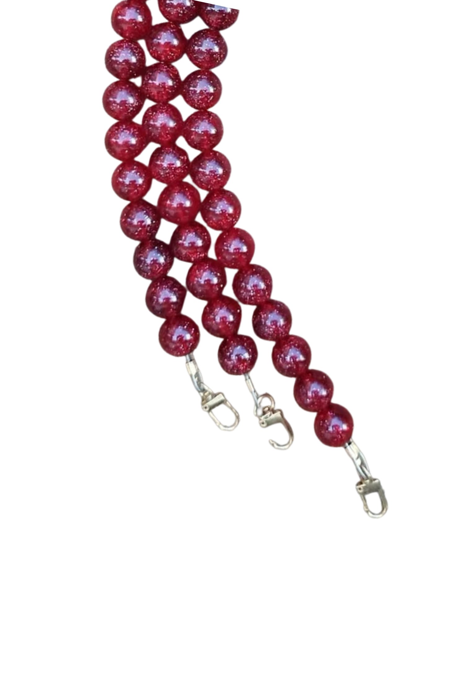 AKRİLİK SİMLİ BONCUK ÇANTA SAPI 20 MM 45 CM