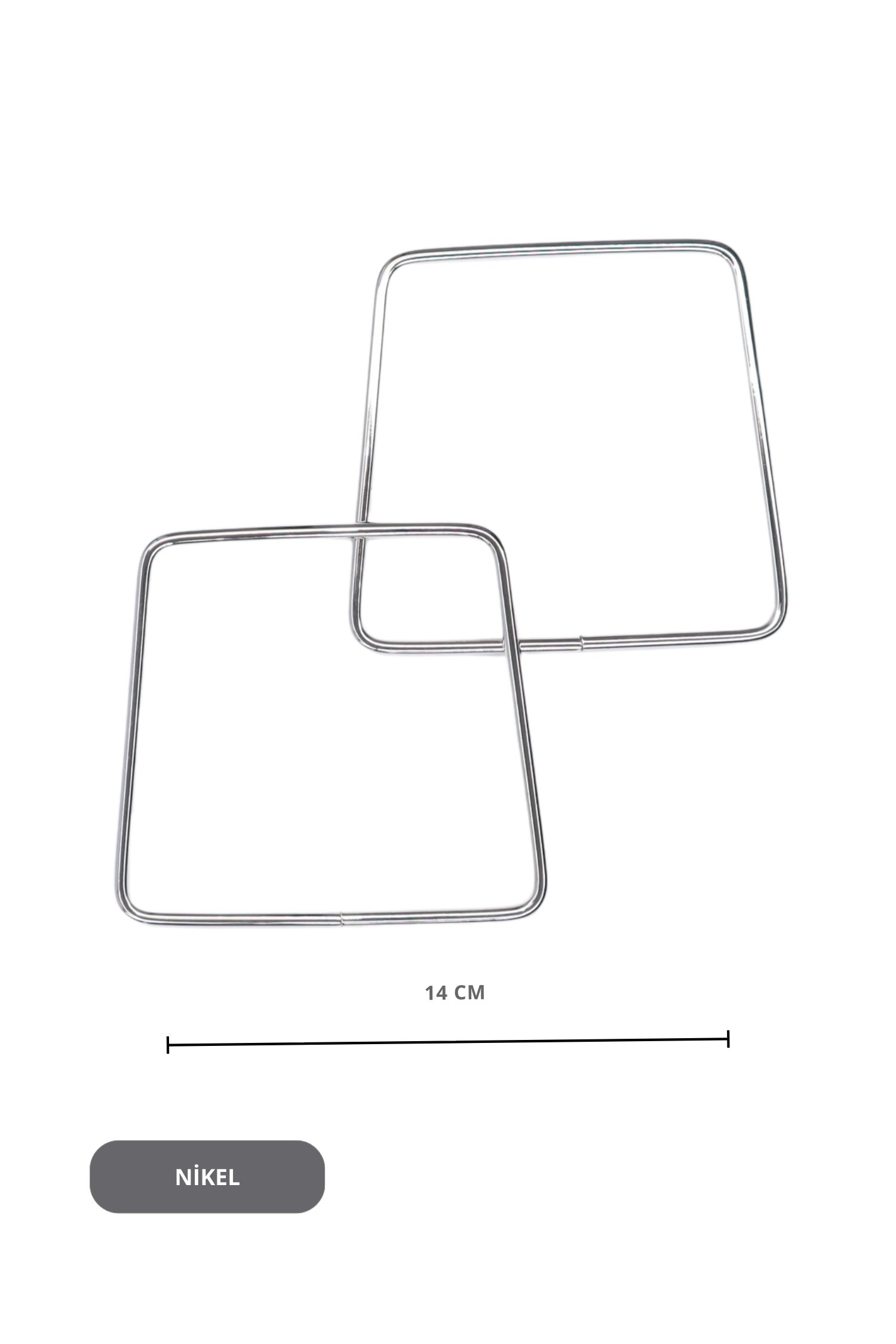 14 CM METAL KARE ÇANTA SAPI