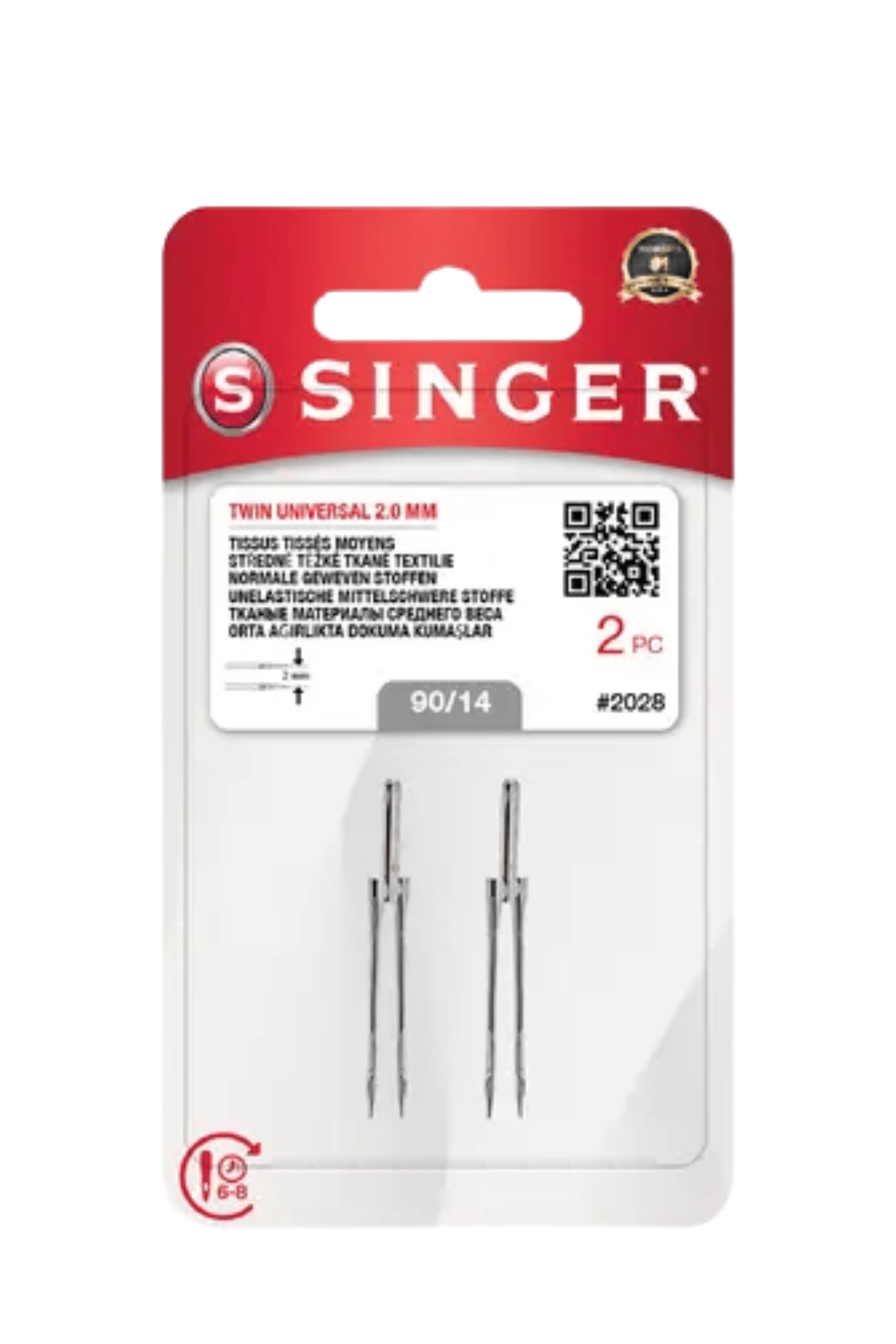 SİNGER ÇİFT İĞNE:2028 2MM