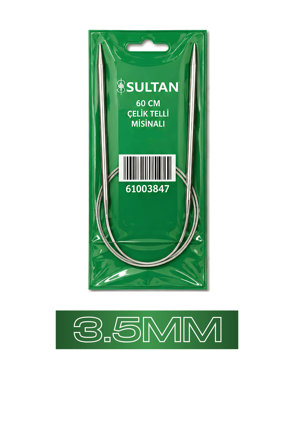 ŞİŞ ÇELİK TELLİ MİSİNALI 60 CM NO:3,5