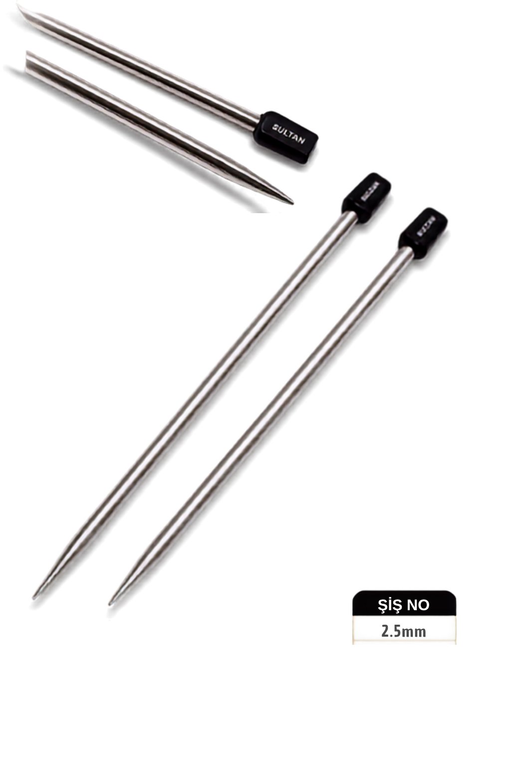 ŞİŞ SULTAN TİTANYUM 25CM NO:2.50mm