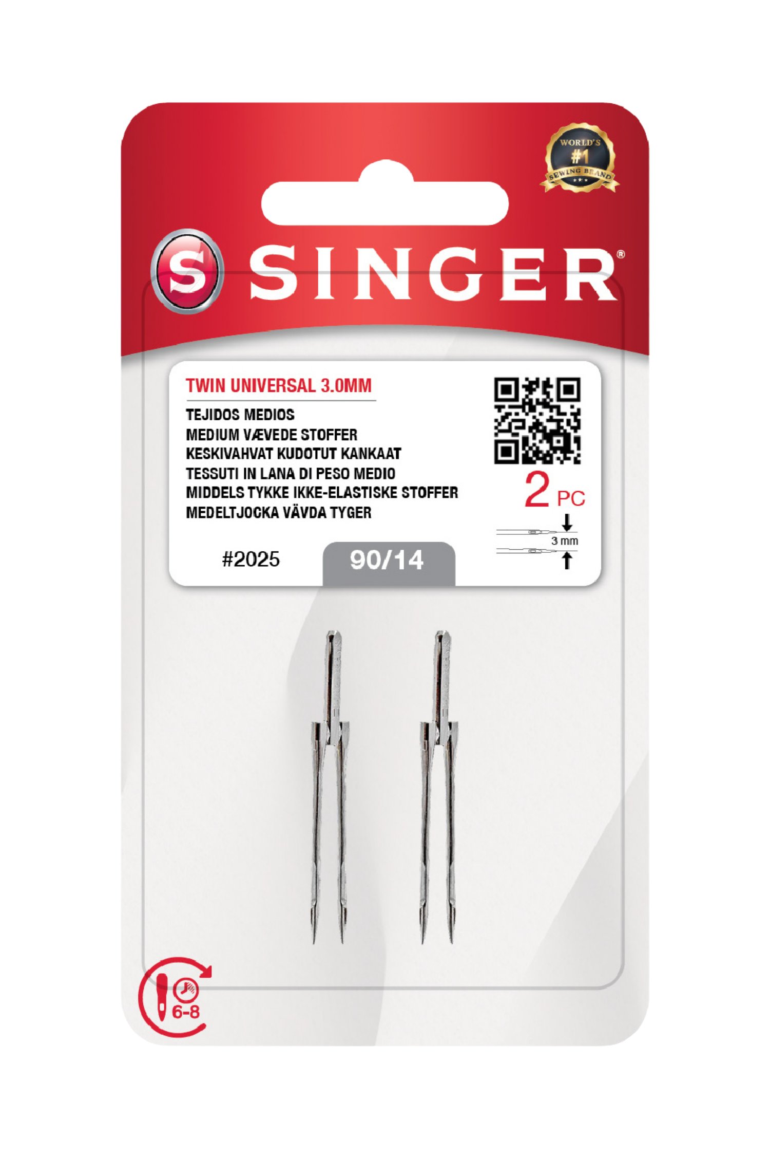 SİNGER ÇİFT İĞNE:2025 3MM
