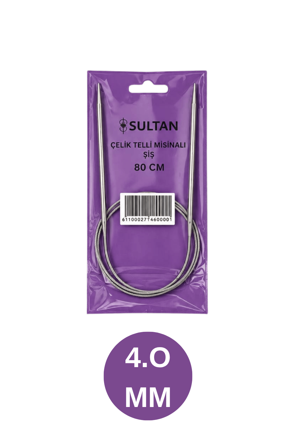 ŞİŞ ÇELİK TELLİ MİSİNALI 80 CM NO:4