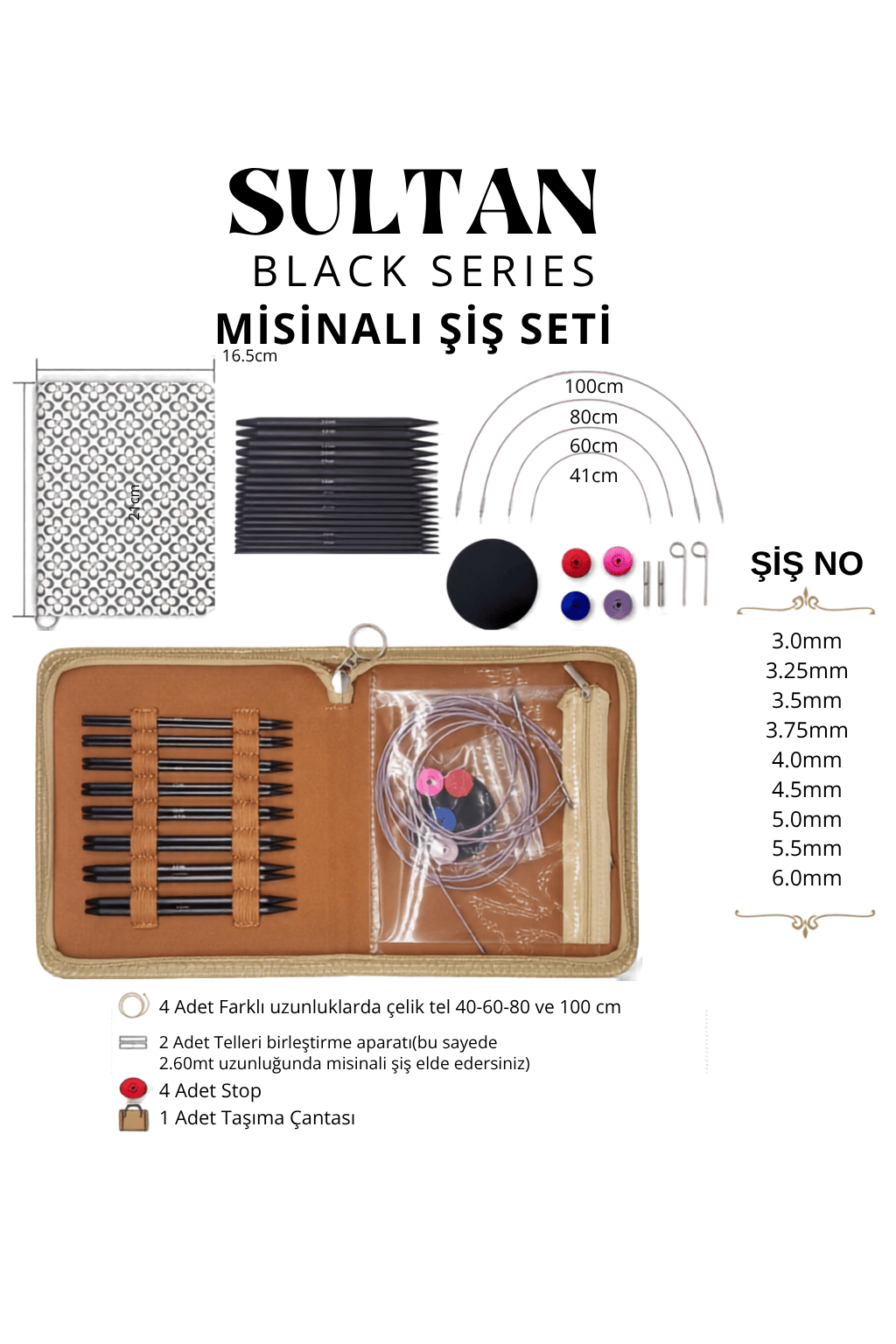 SULTAN BLACK SERIES CÜZDANLI MİSİNALI ŞİŞ SET
