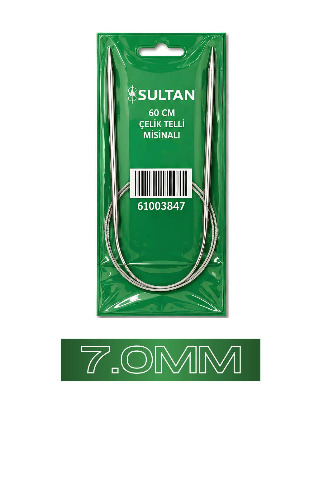 ŞİŞ ÇELİK TELLİ MİSİNALI 60 CM NO:7