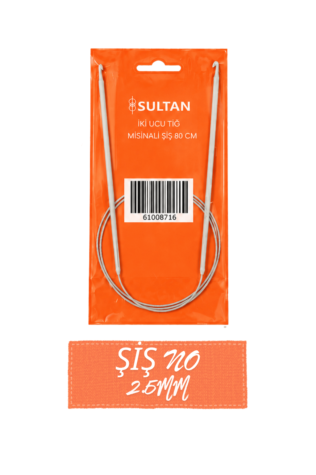 SULTAN İKİ UCU TIĞ MİSİNALI ŞİŞ 2.5 80CM