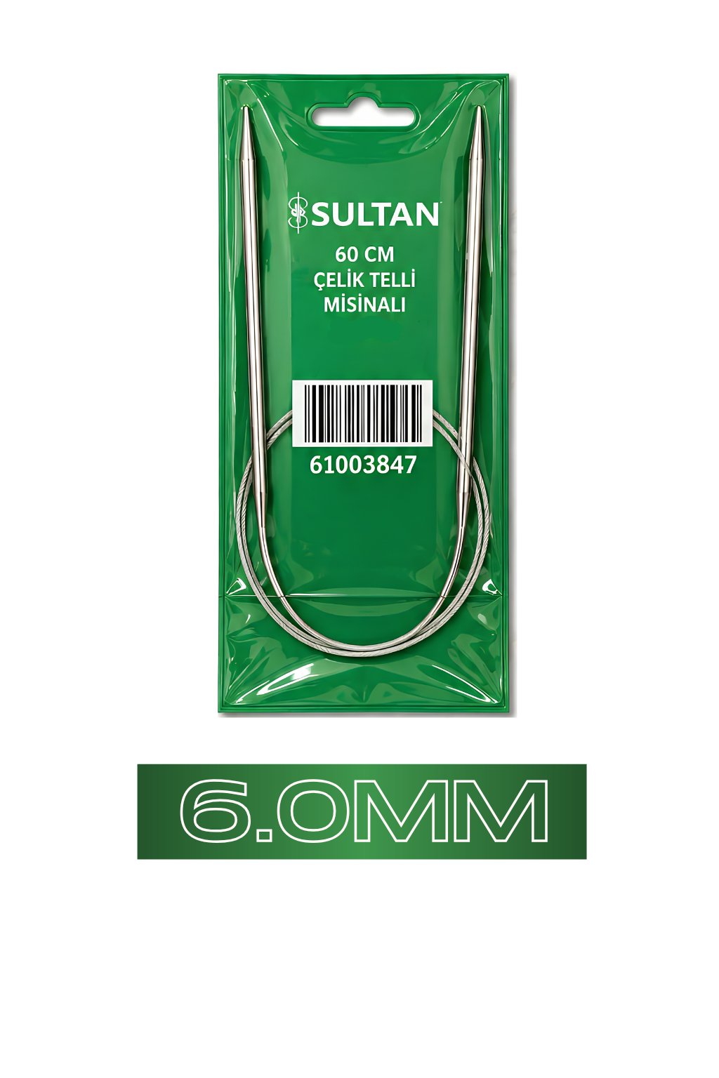 ŞİŞ ÇELİK TELLİ MİSİNALI 60 CM NO:6