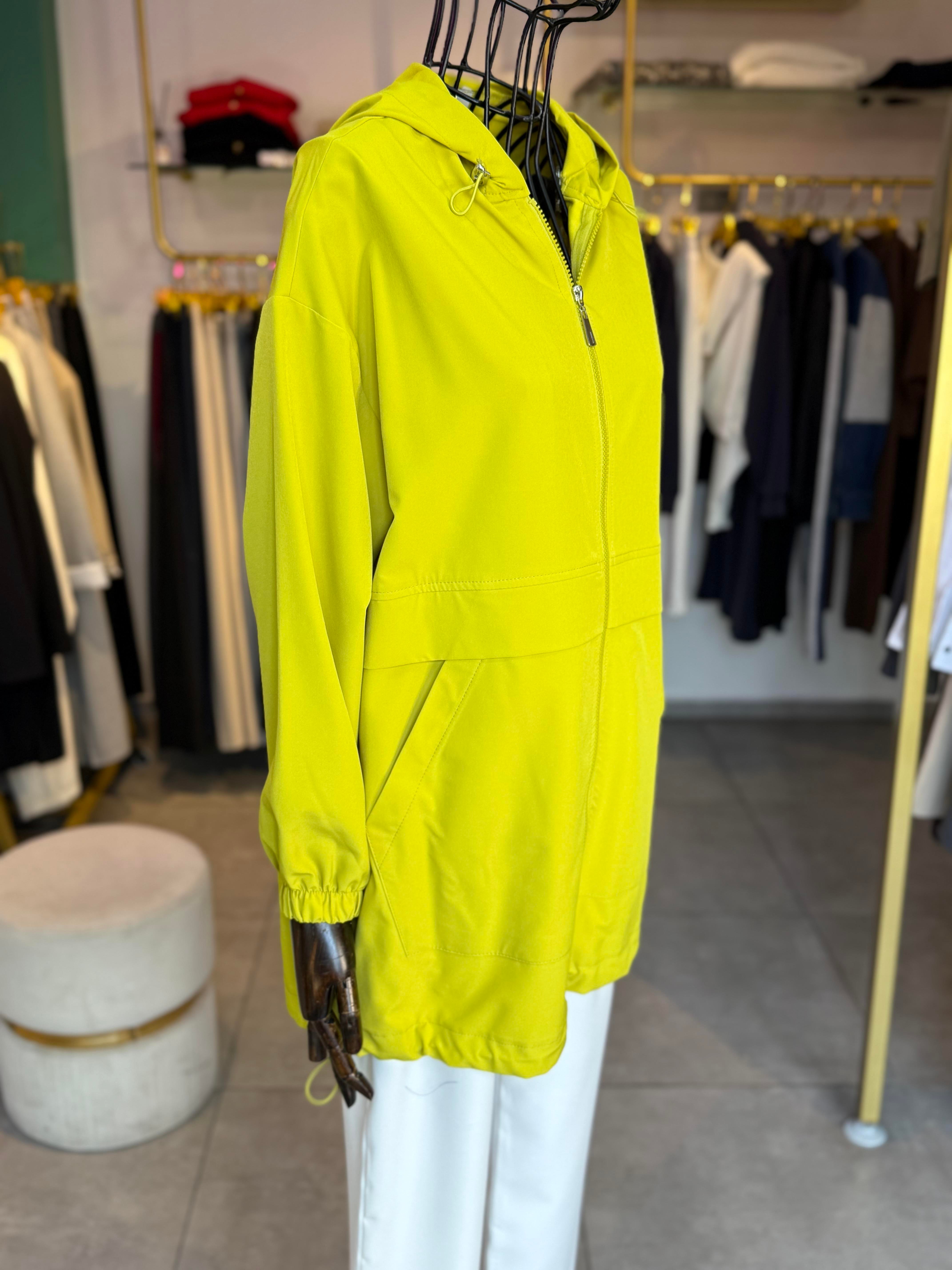 Aller Detaylı Oversize Lime Bomber Ceket