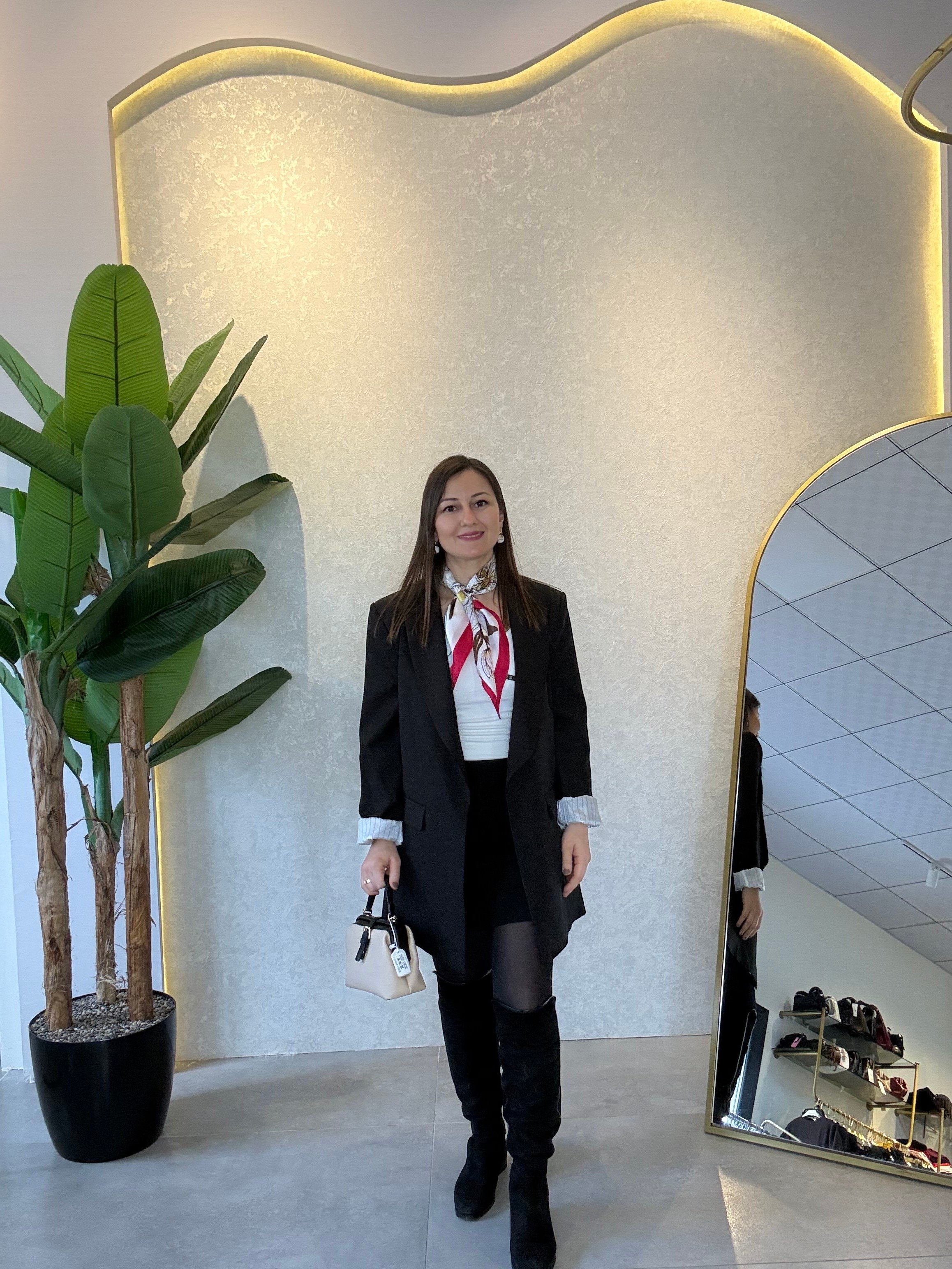 Blazer Siyah Uzun Ceket