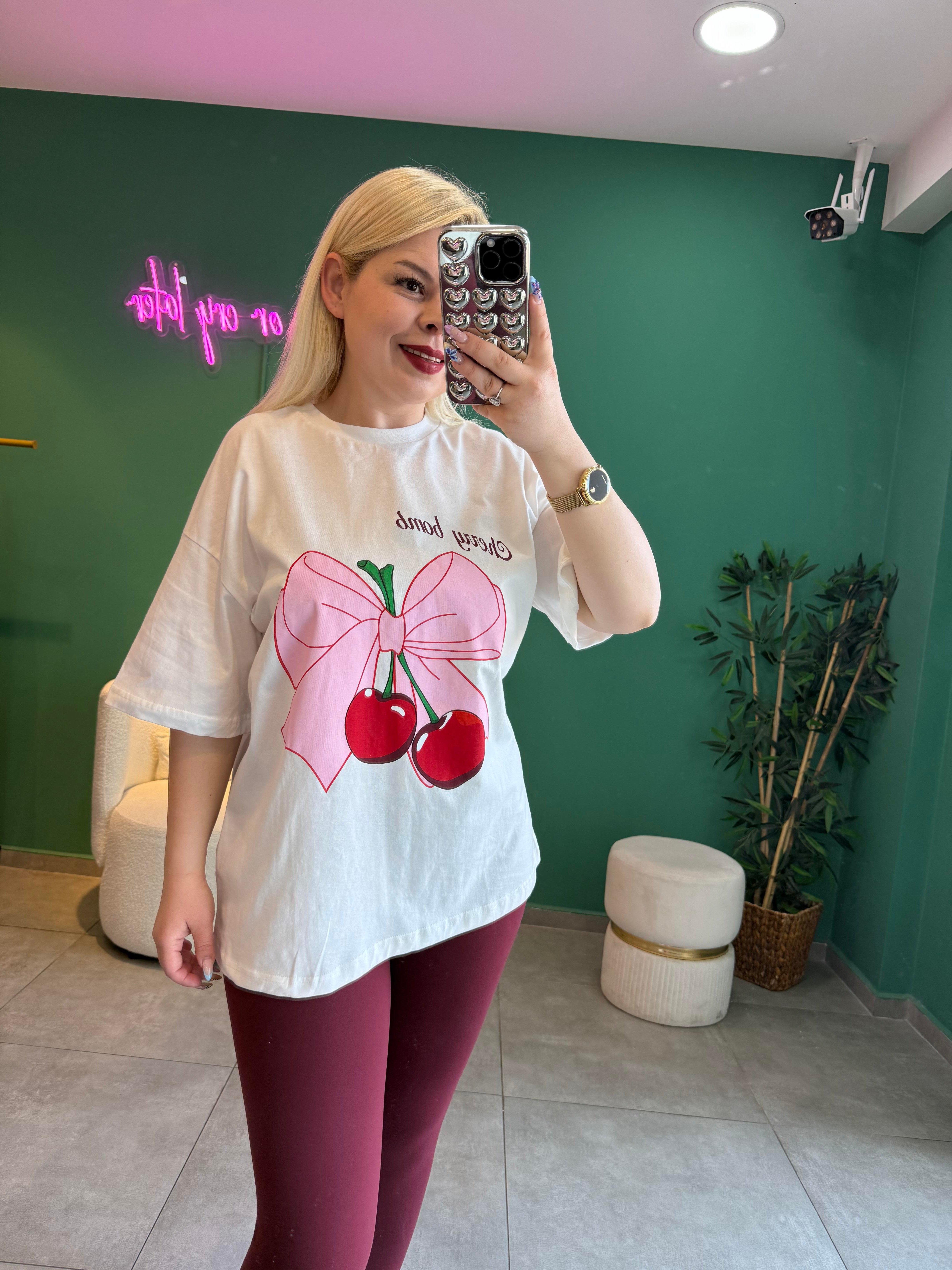 Cherry Bow Tişört