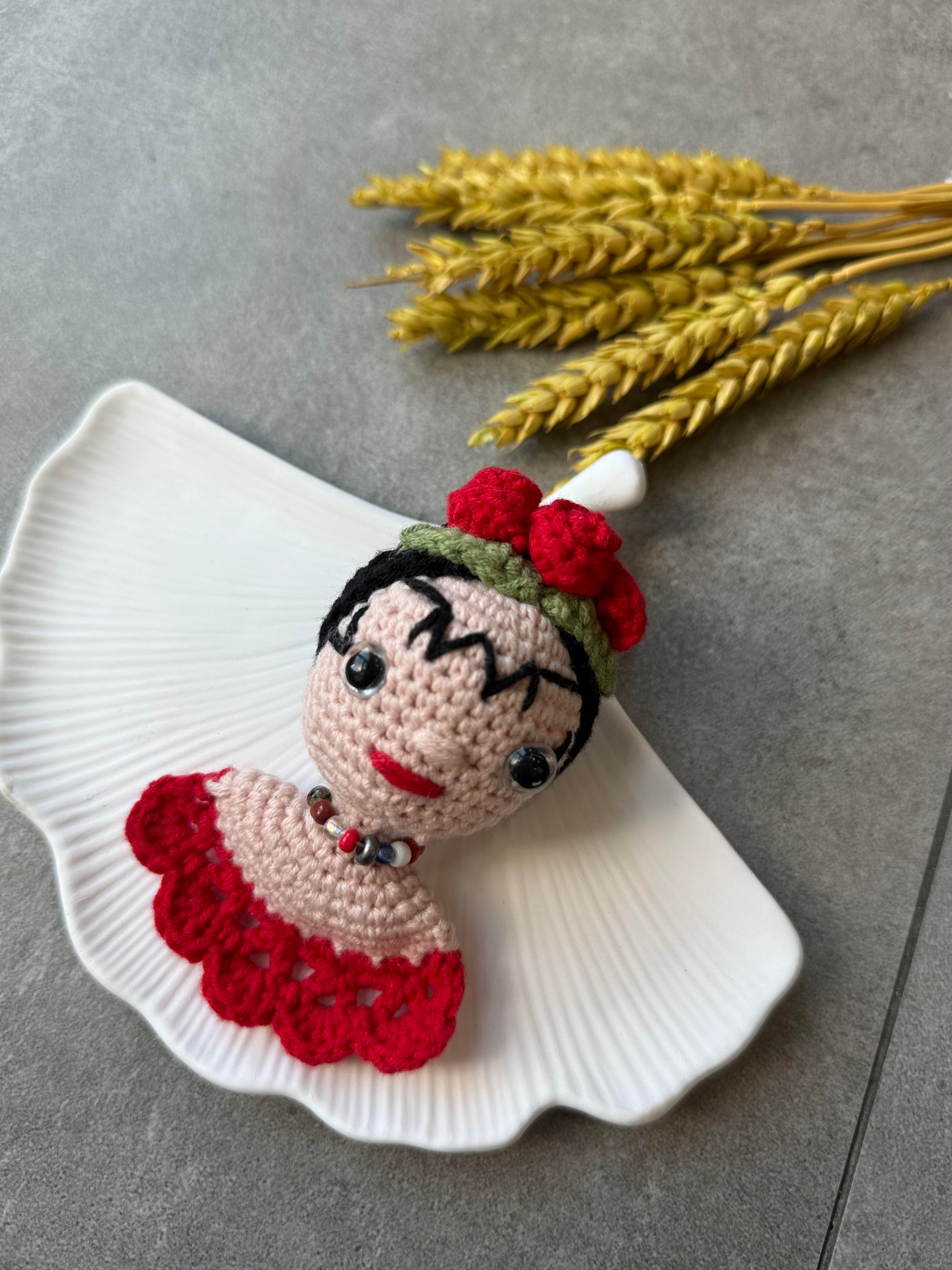 Frida Kahlo El Örgüsü  Anahtarlık
