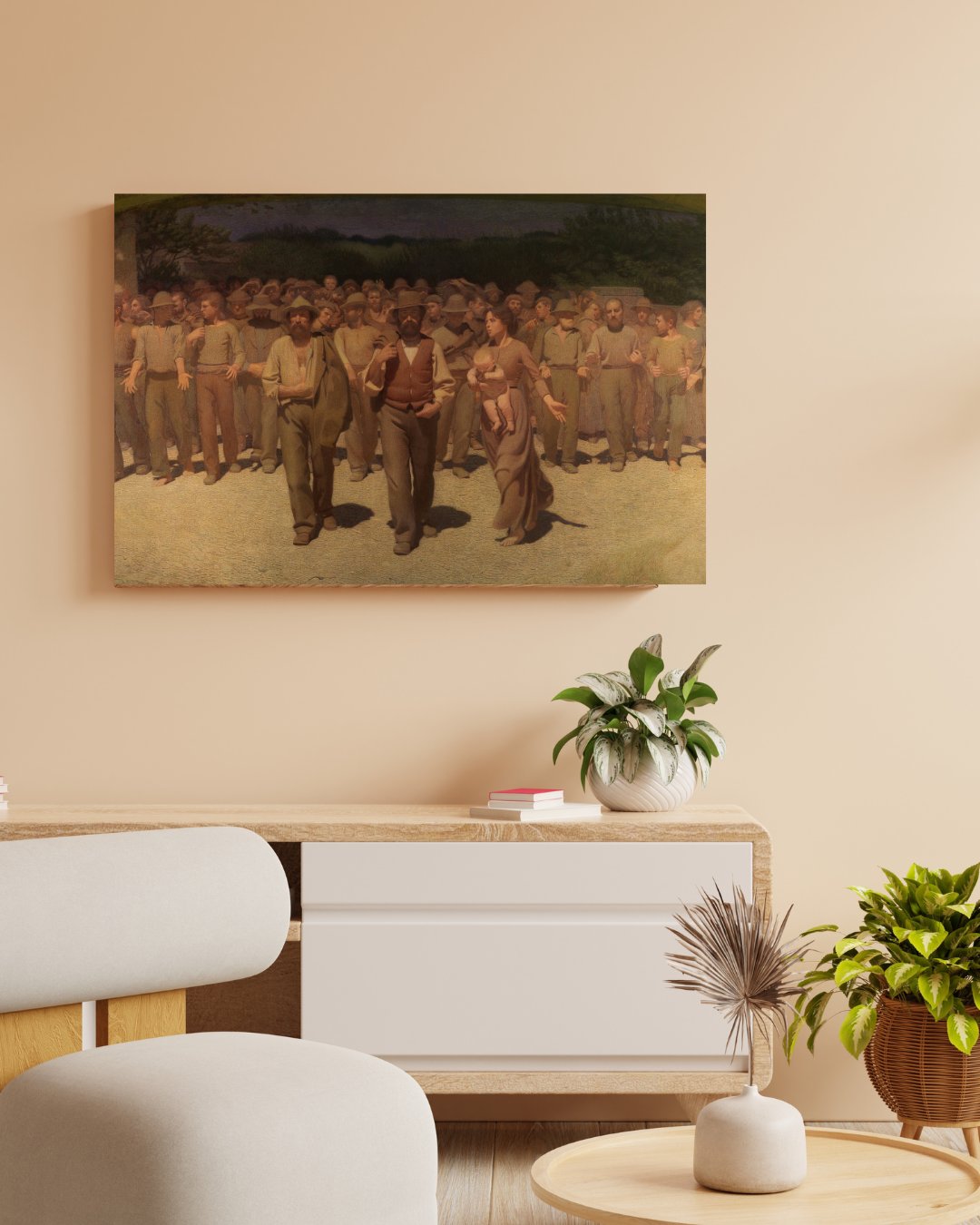 Giuseppe Pellizza - da Volpedo The Fourth Estate - Kanvas Tablo
