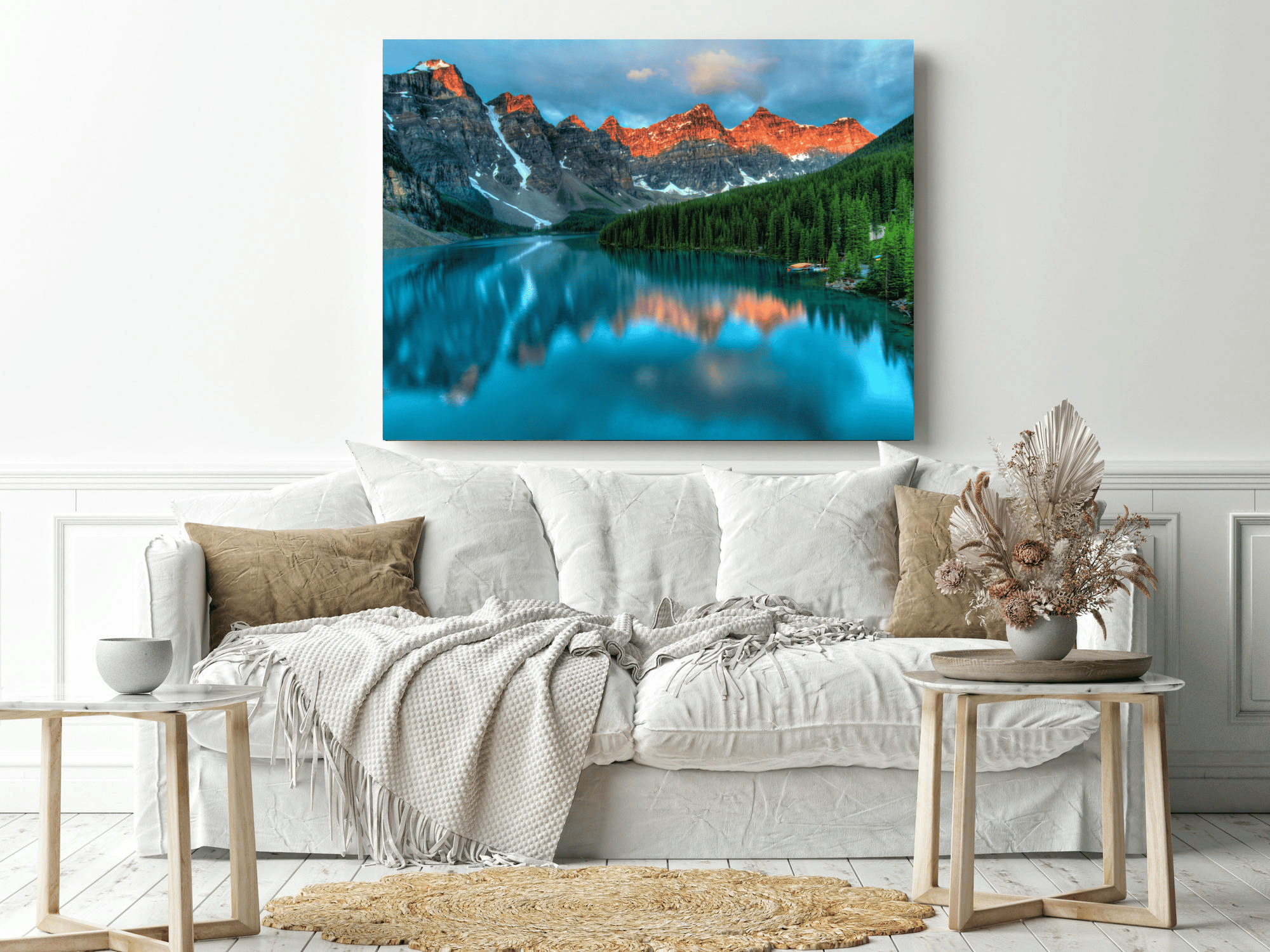 Göl Orman ve Dağ -Kanvas Tablo