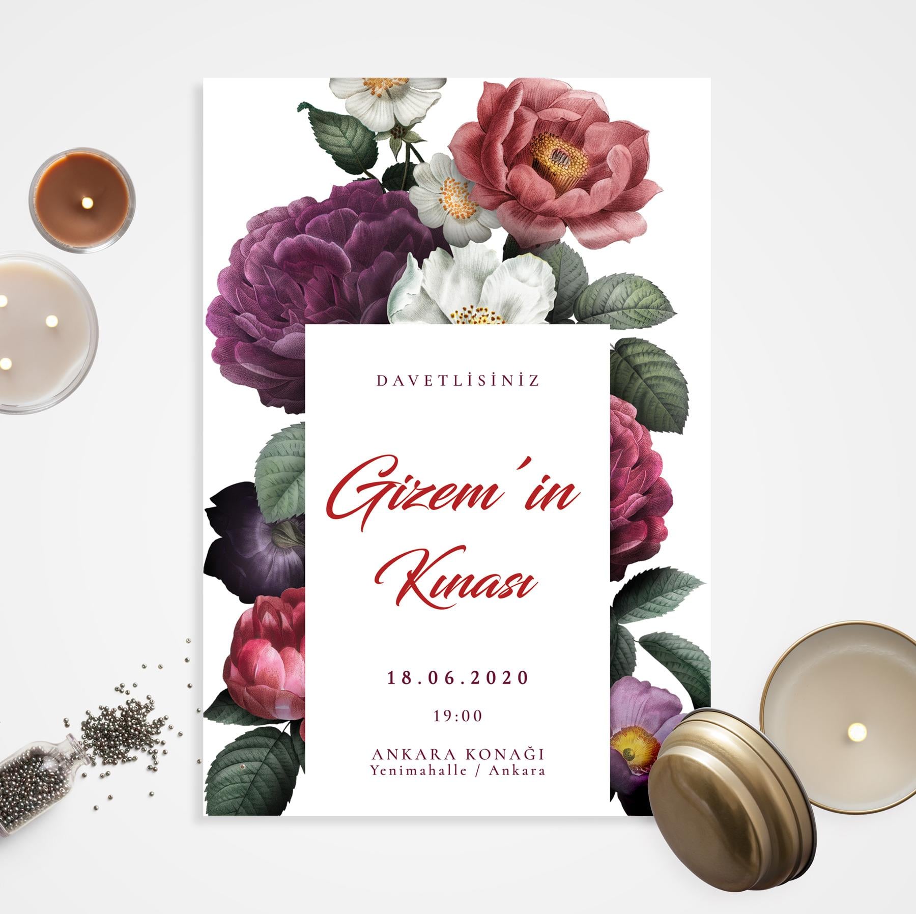 Bouquet Kına Kartı