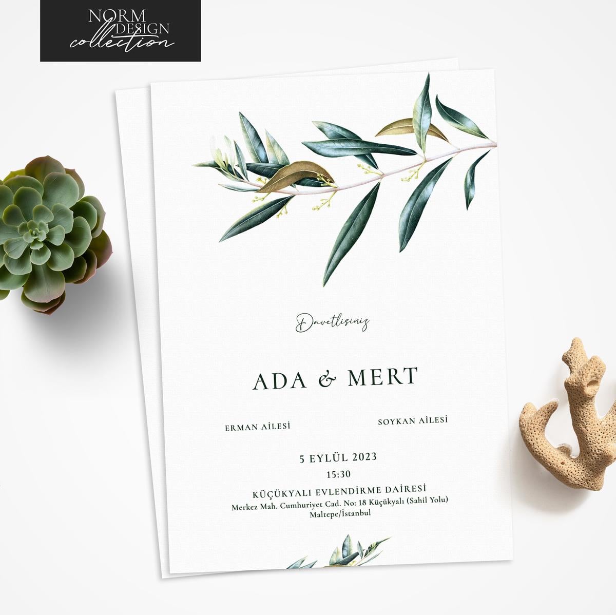 Olive Leaf Davetiye