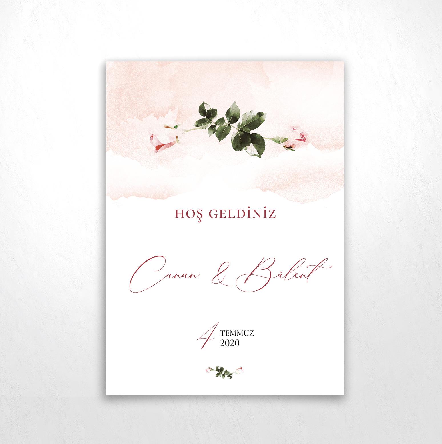 Rose Love Karşılama Panosu