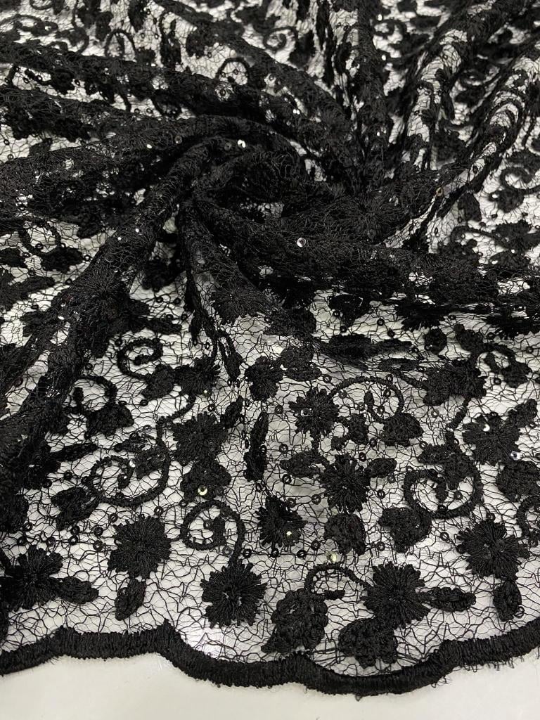 Üzeri Pullu Güpür Kumaş