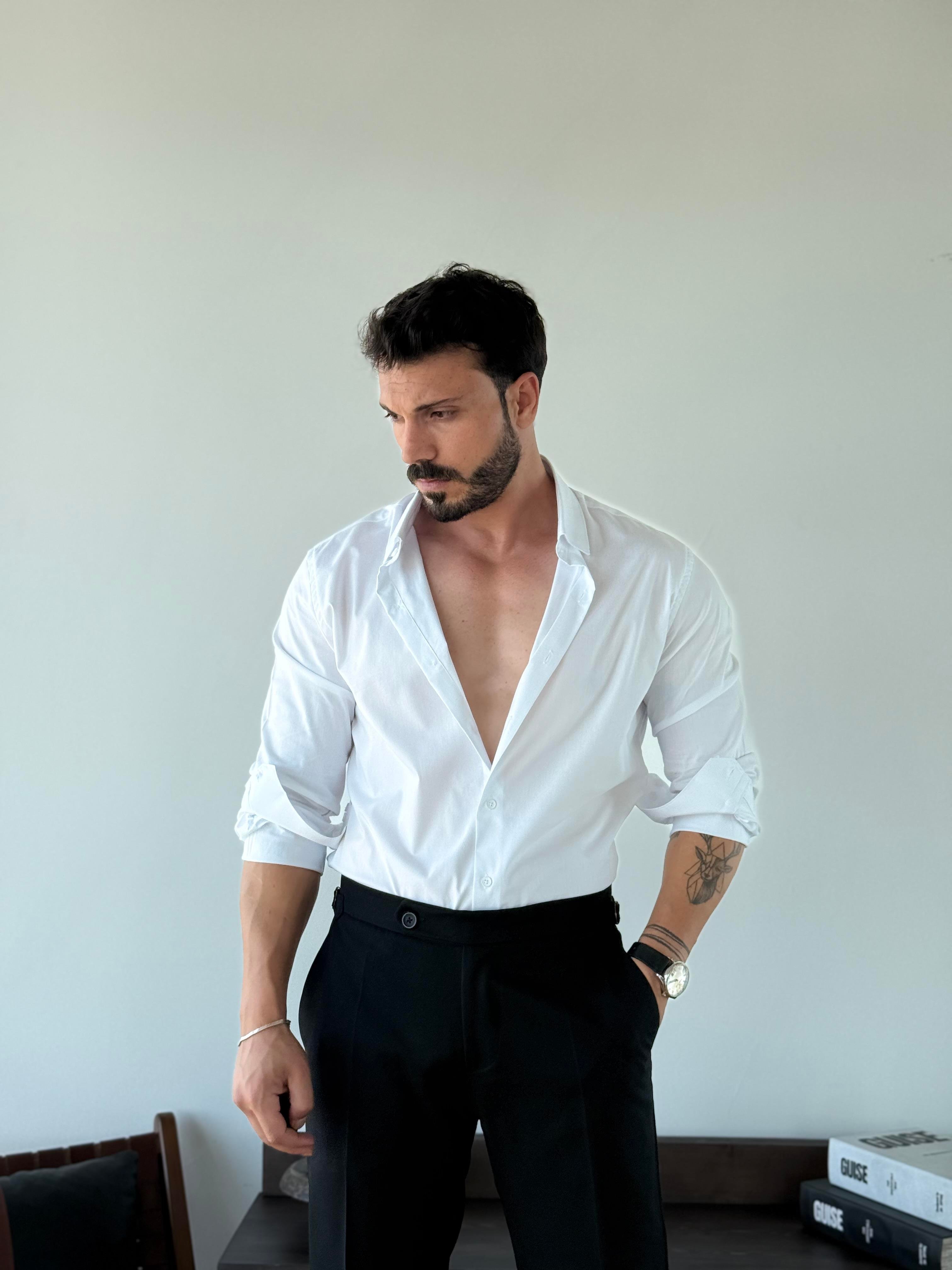 Adrien SlimFit Beyaz Gömlek
