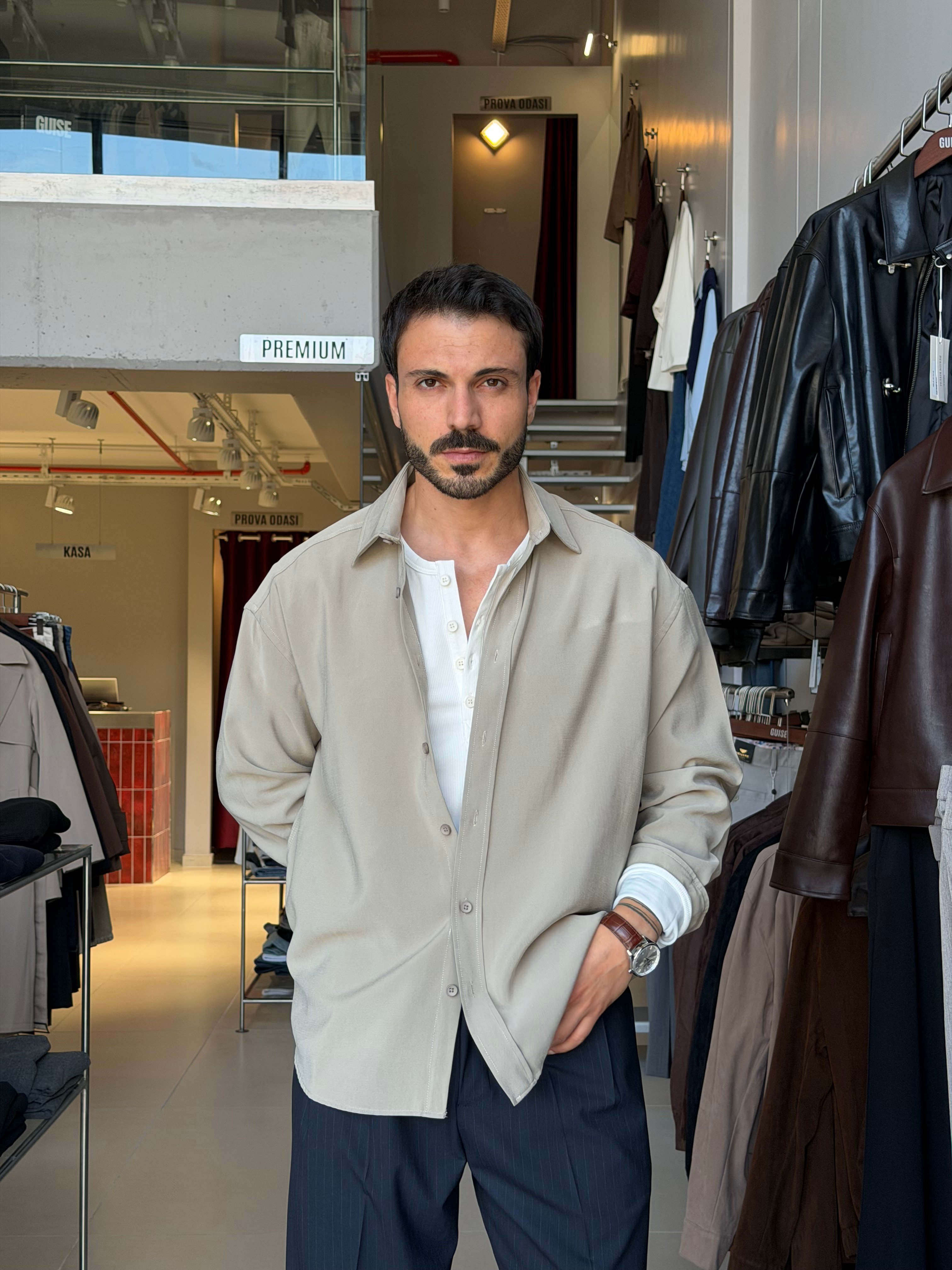 Alain Taş Modal Gömlek