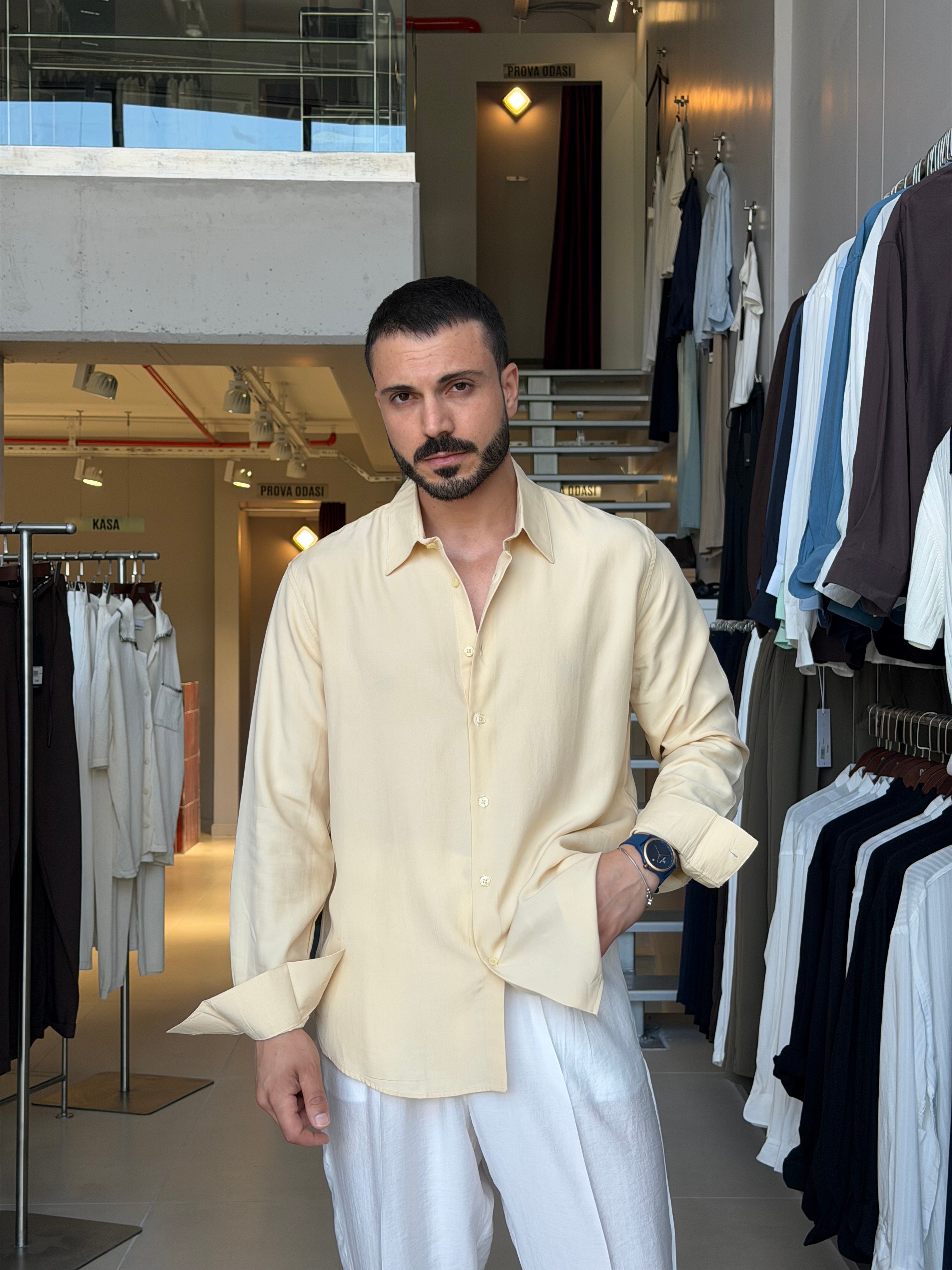 Blas Yellow Lyocell Gömlek