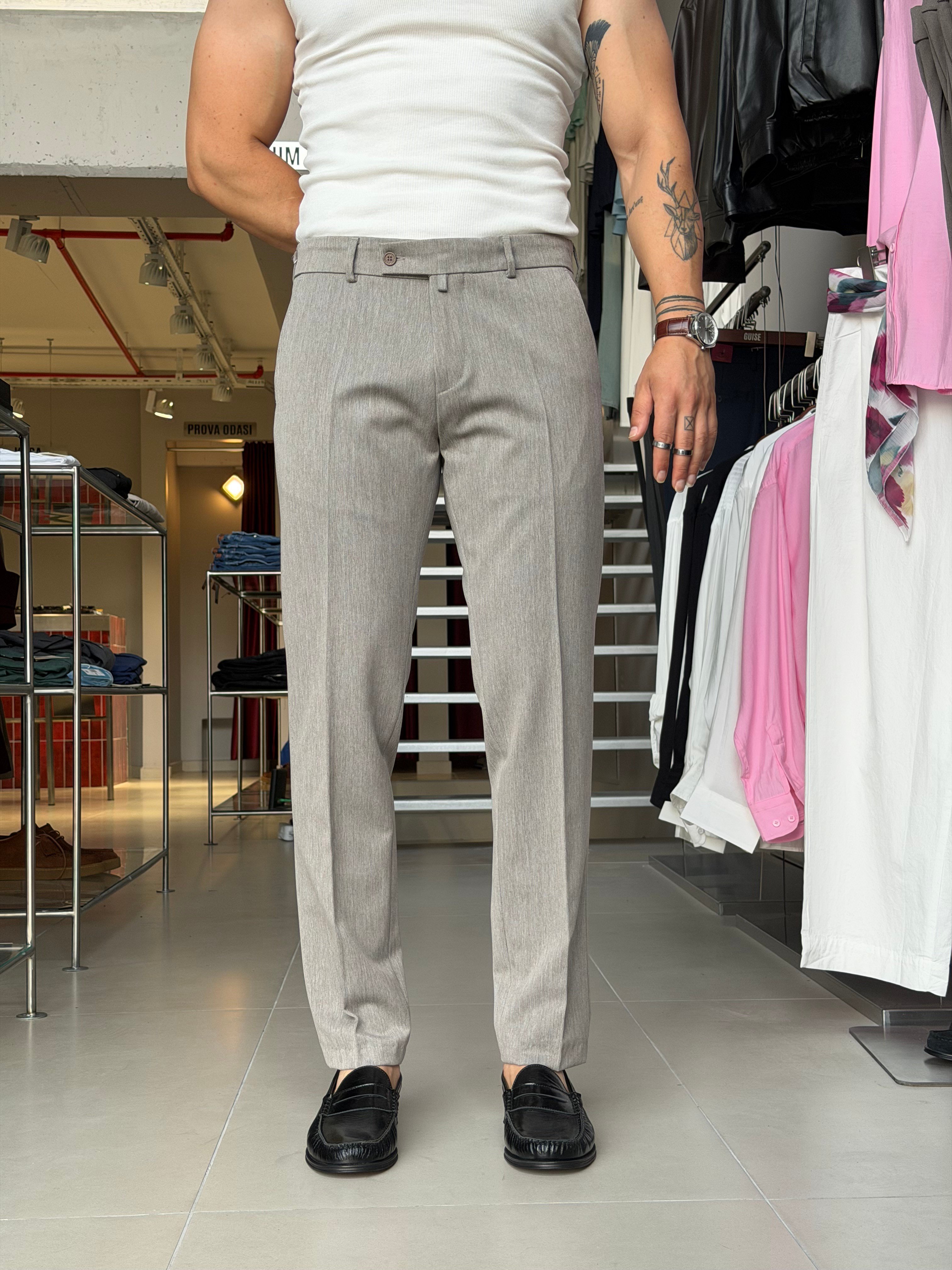 Cornel Latte Slim Fit Pantolon