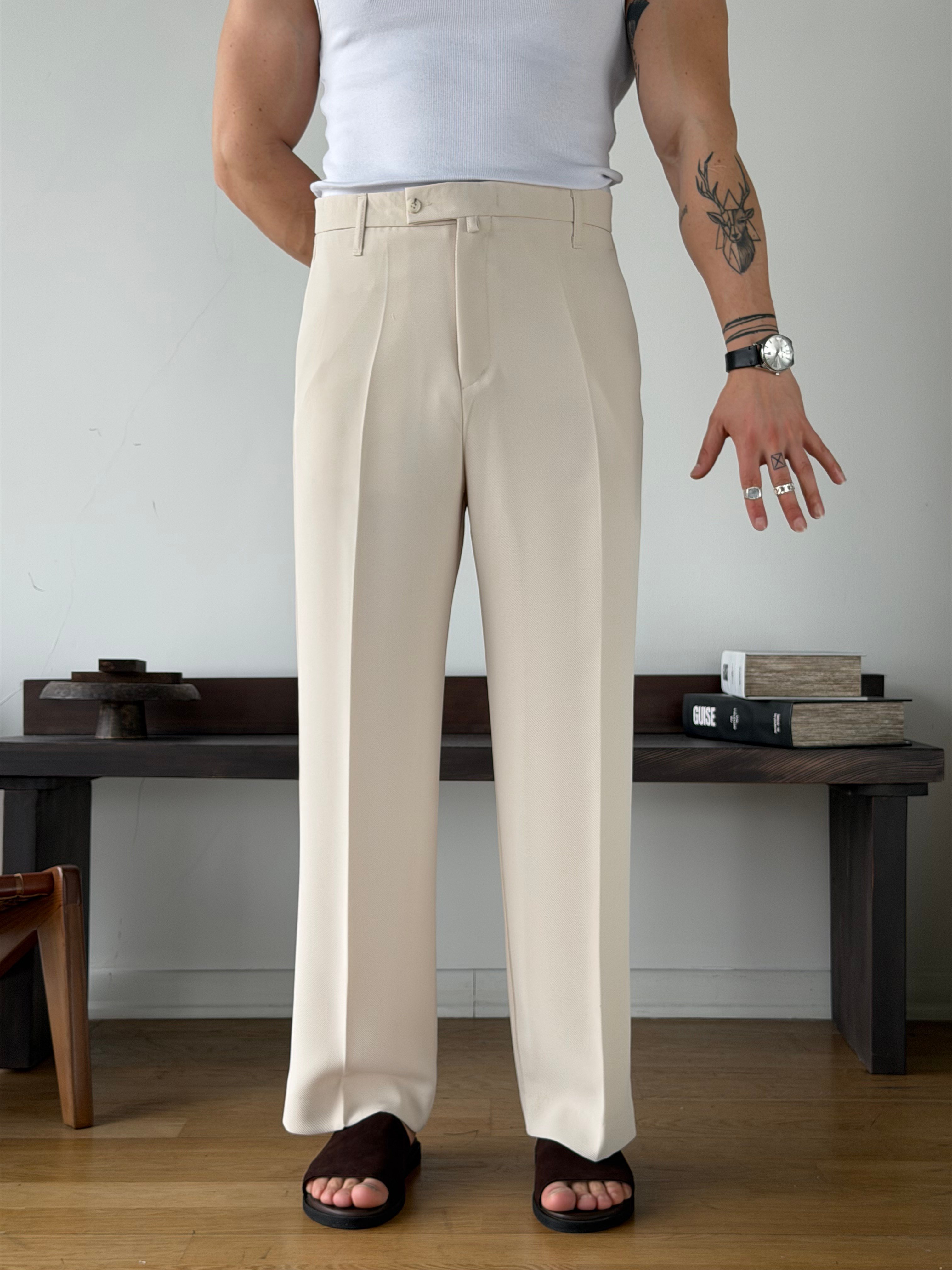 Elena 5801 Bej Baggy Pantolon