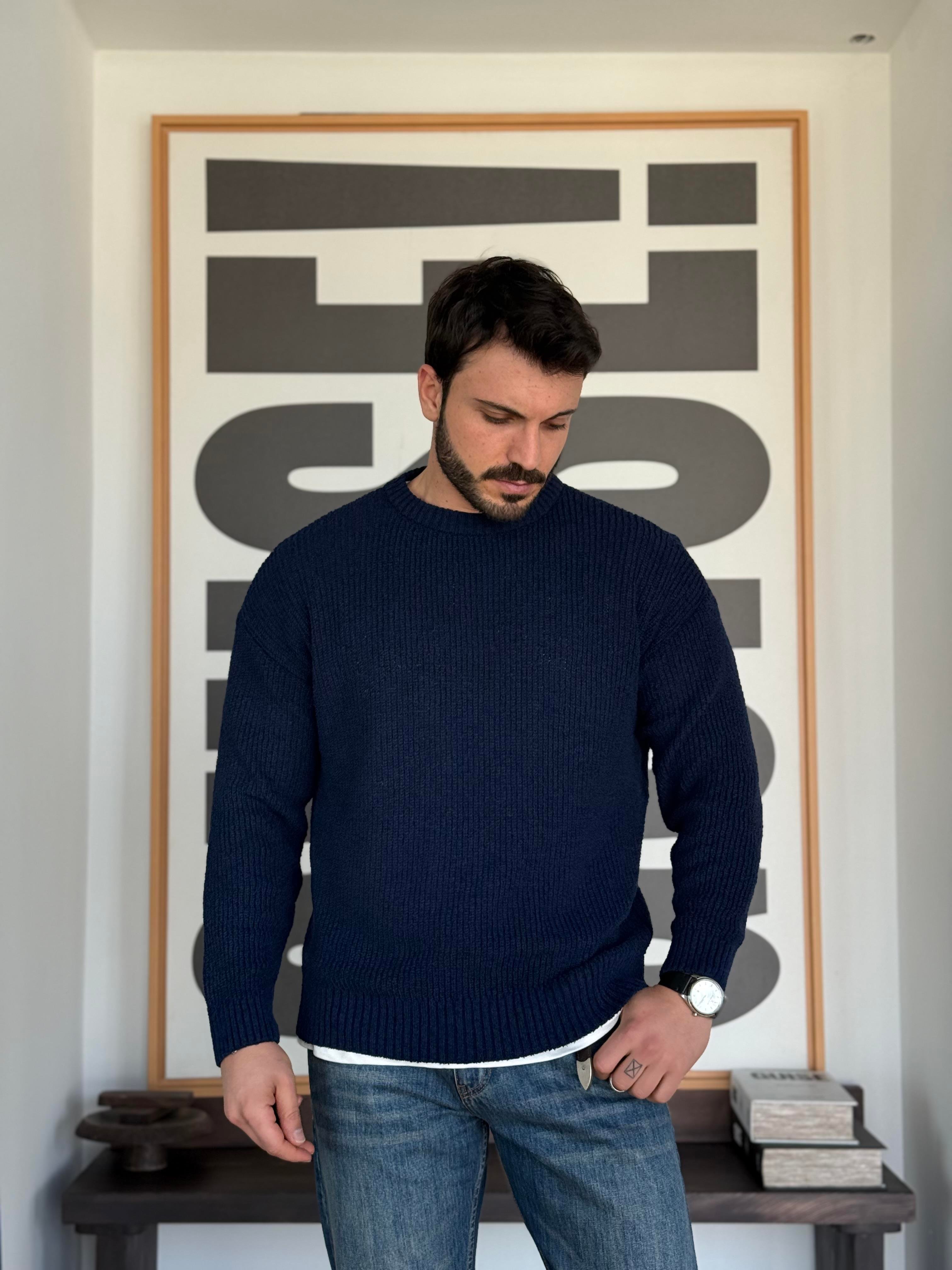 Erwan Lacivert Triko