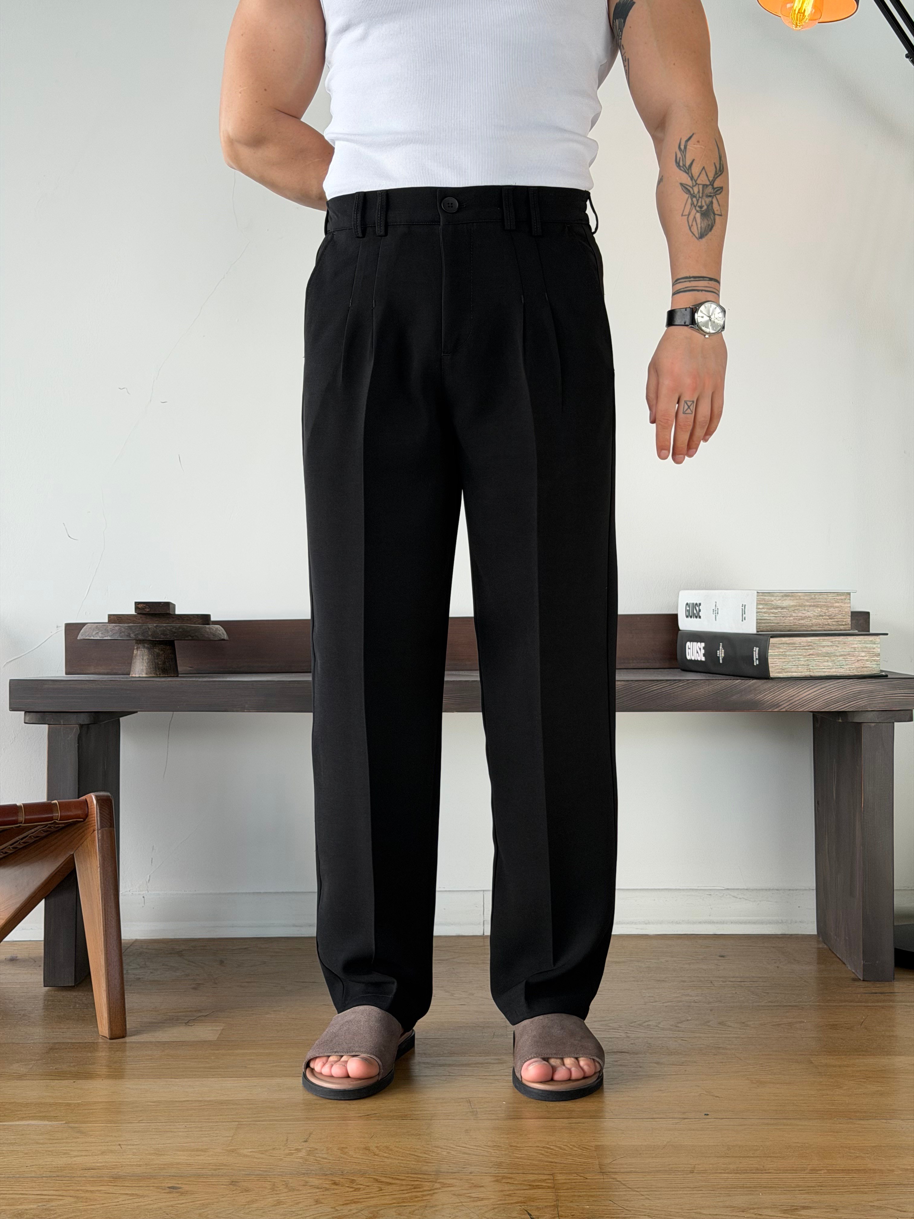 Linda Double 5788/1 Siyah Baggy Pantolon