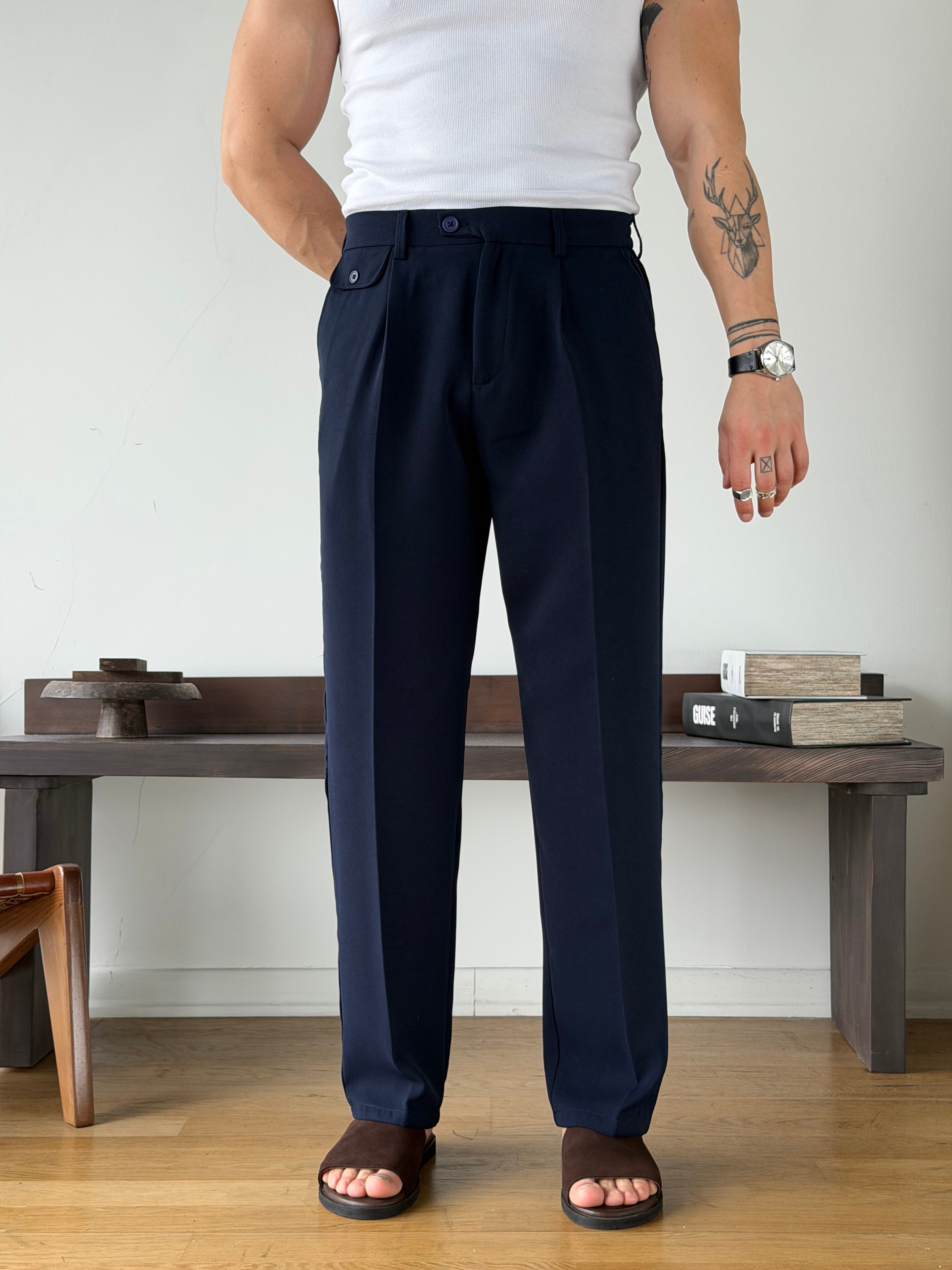 Lyon 5789 Lacivert Baggy Pantolon