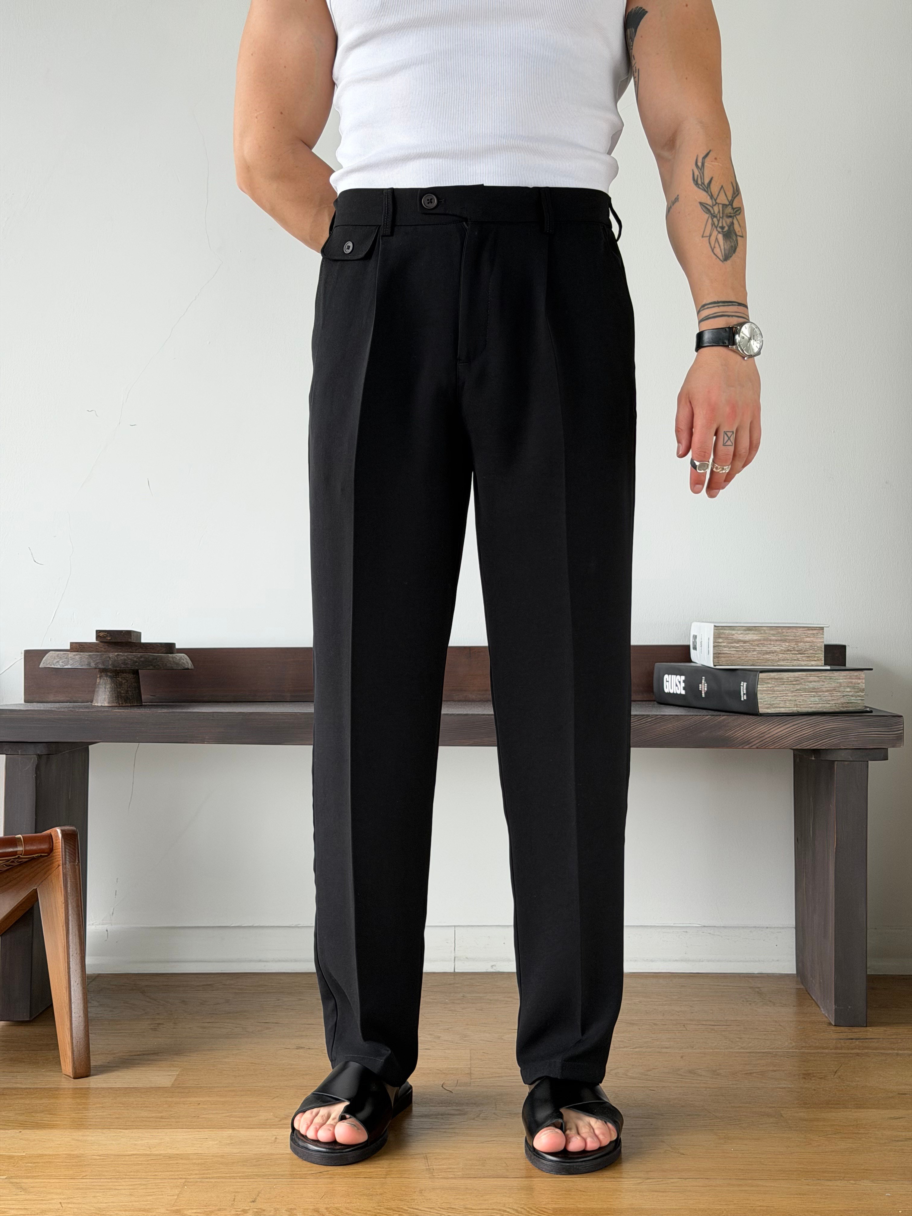 Lyon 5789 Siyah Baggy Pantolon