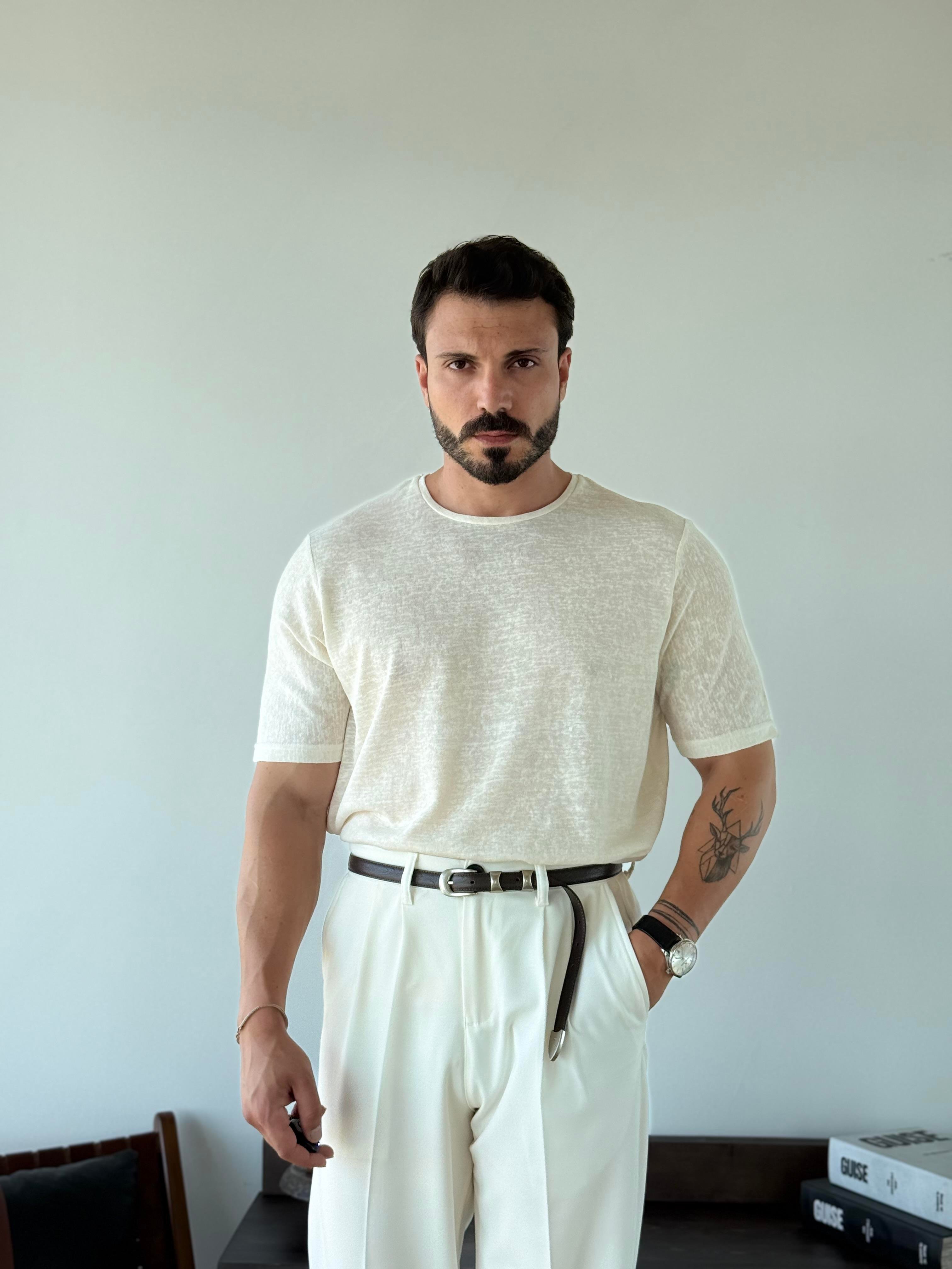 Martino Ekru Tişört
