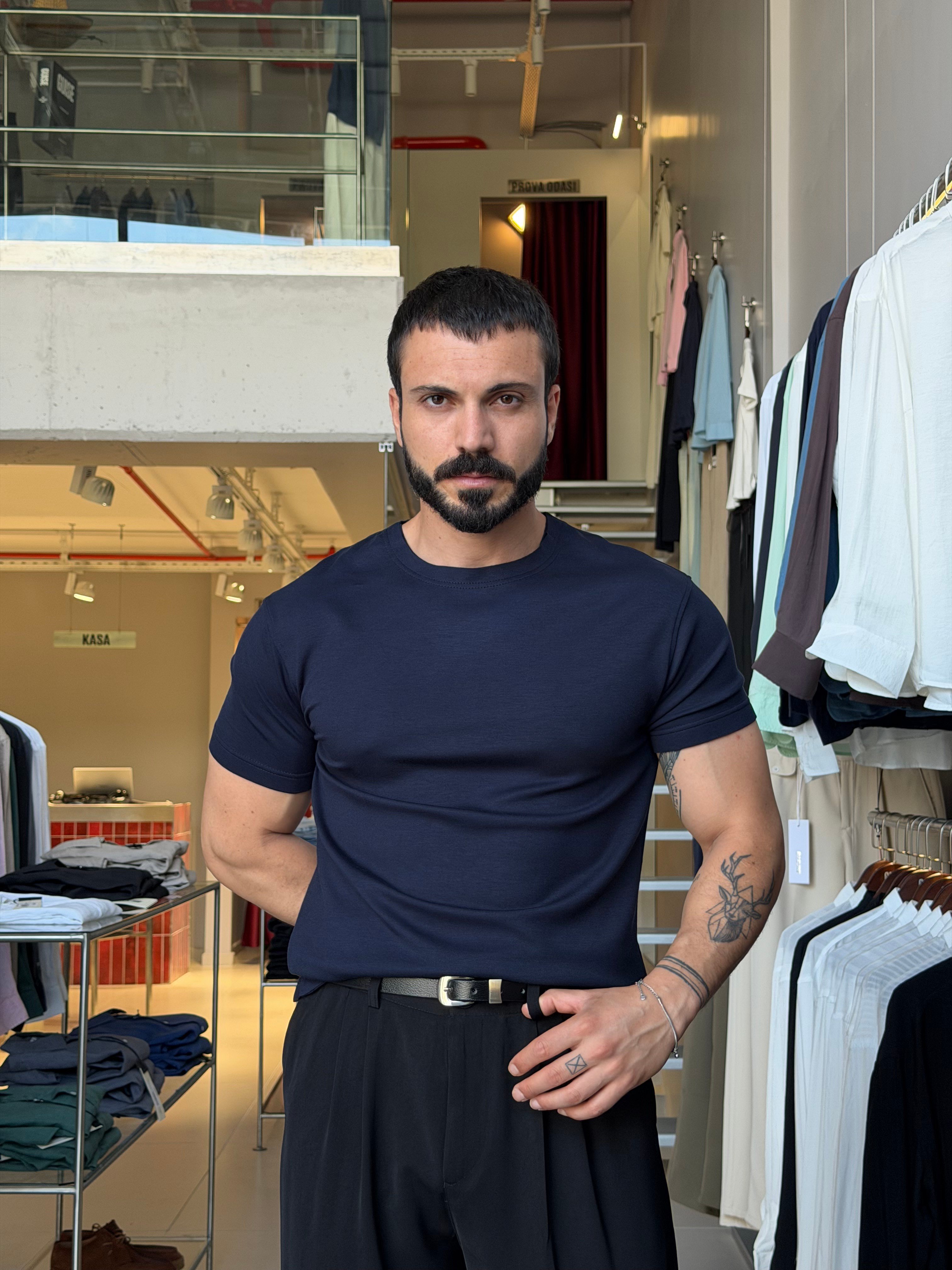 Oris Oysho Modal Lacivert Tişört