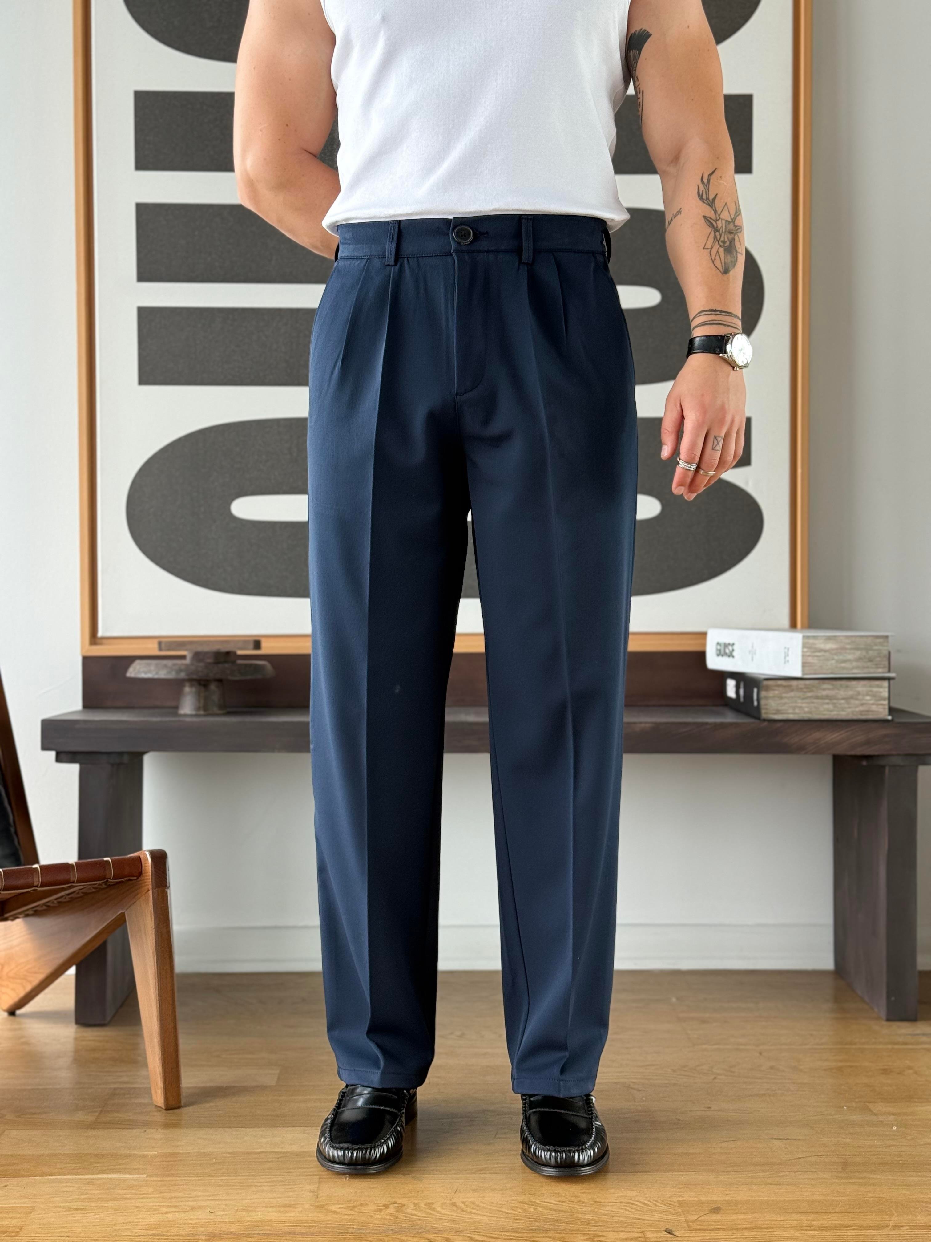 Sedna Lacivert Baggy Pantolon