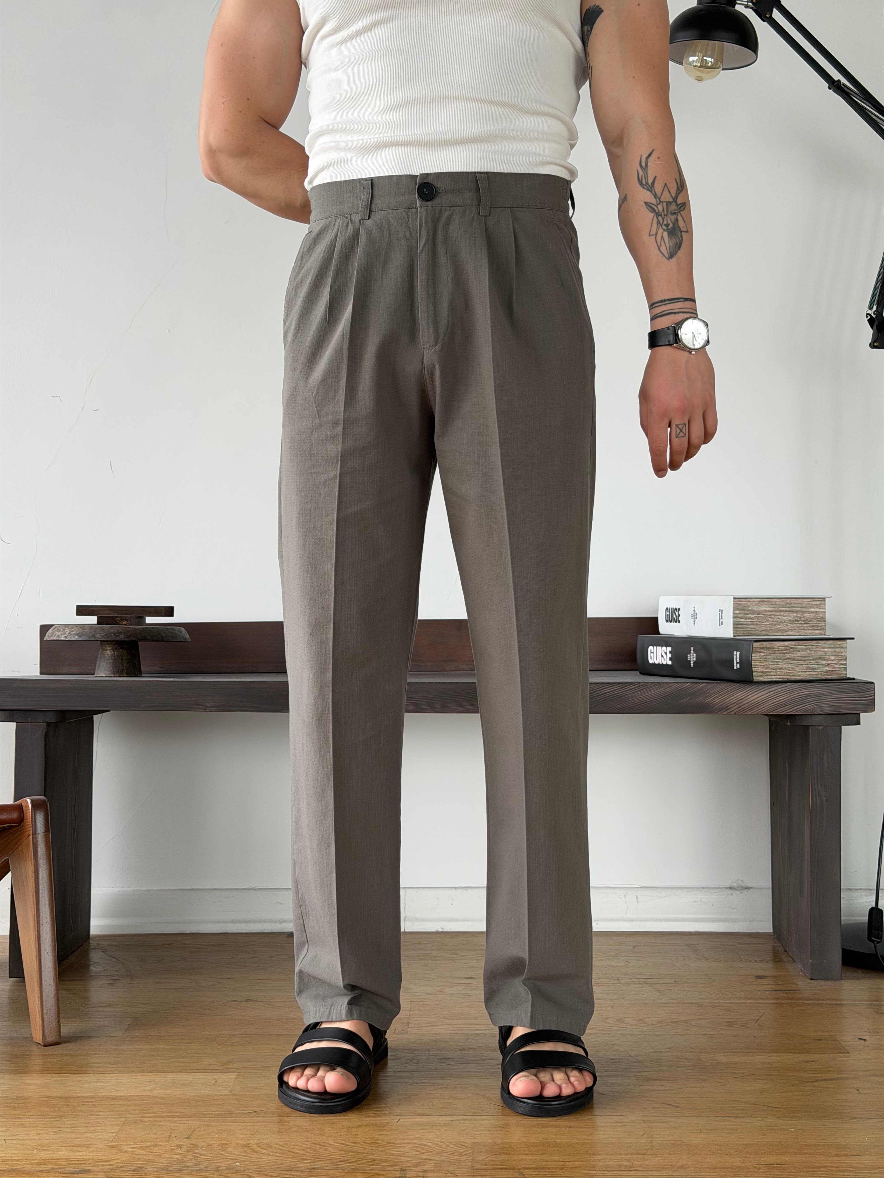 Sofia Keten Haki Pantolon 5265/29
