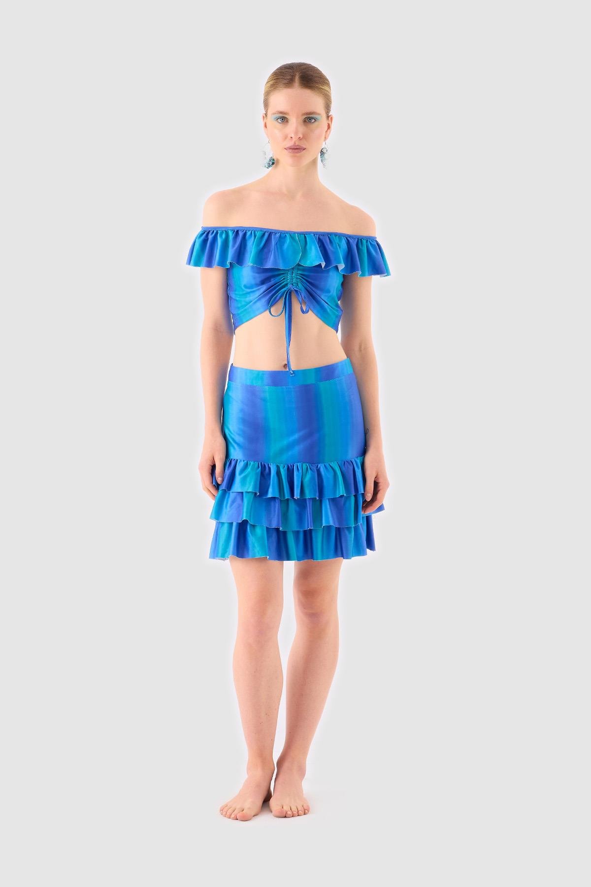 Deep Blue Fashion Capsule Ruffled Set