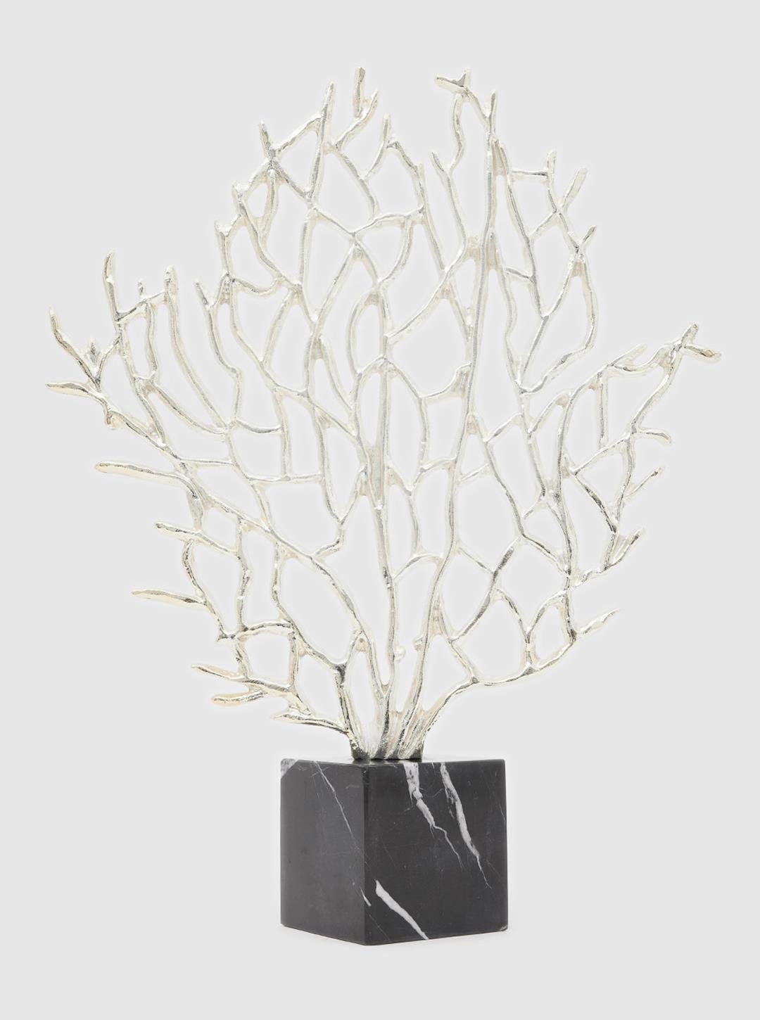 Large Silver Coral Sculpture